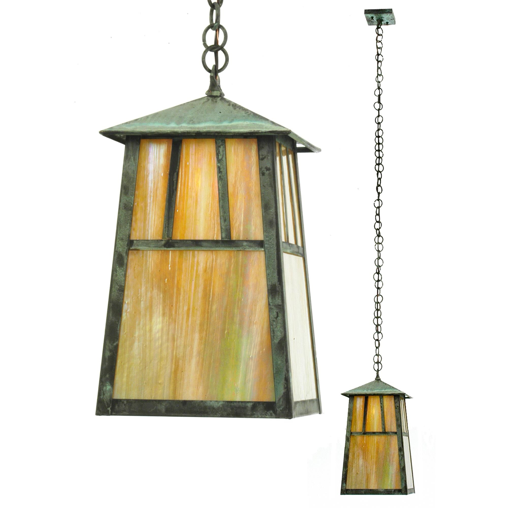 Shown in Verdigris Finish finish and Beige Iridescent glass