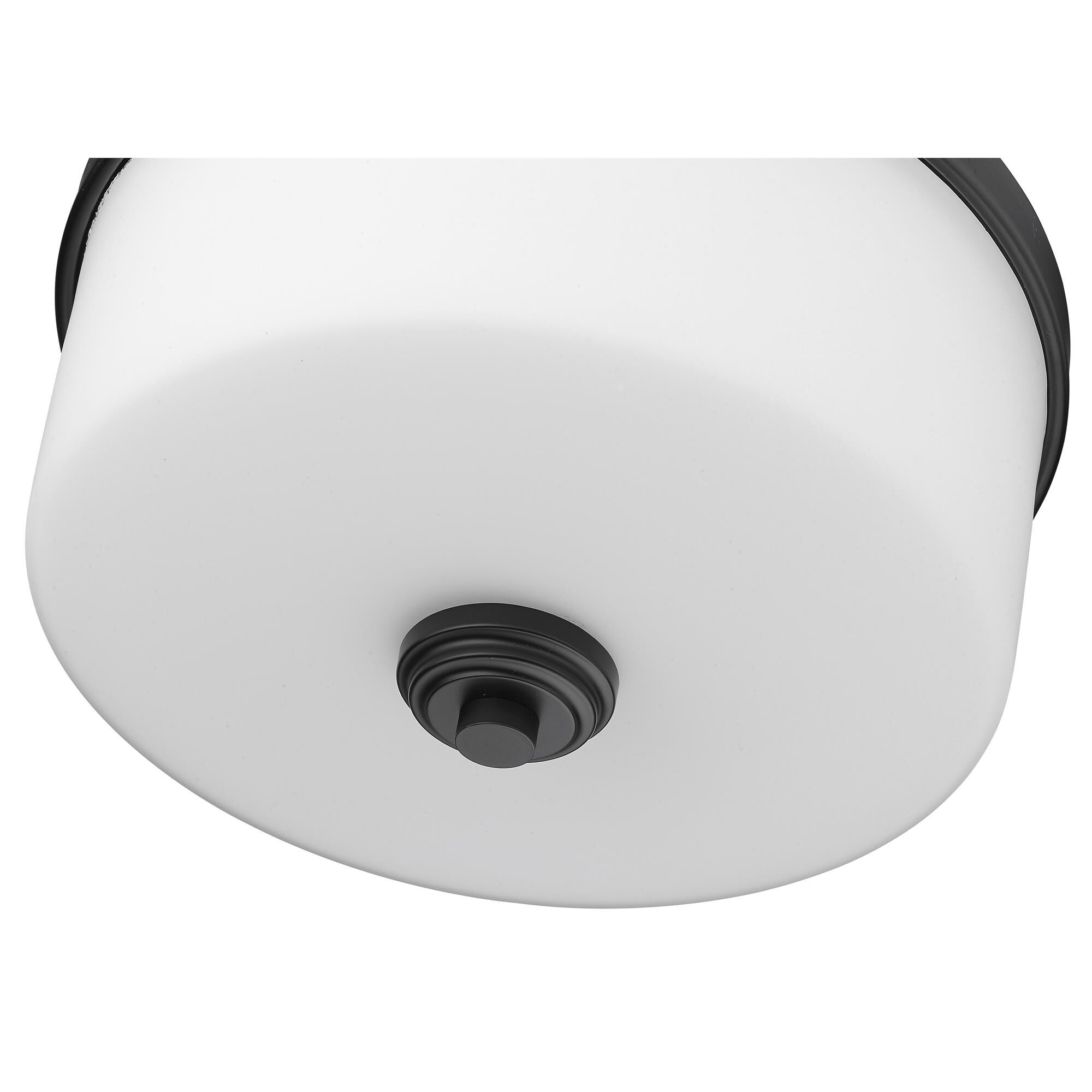 Shown in Matte Black finish and Glass shade