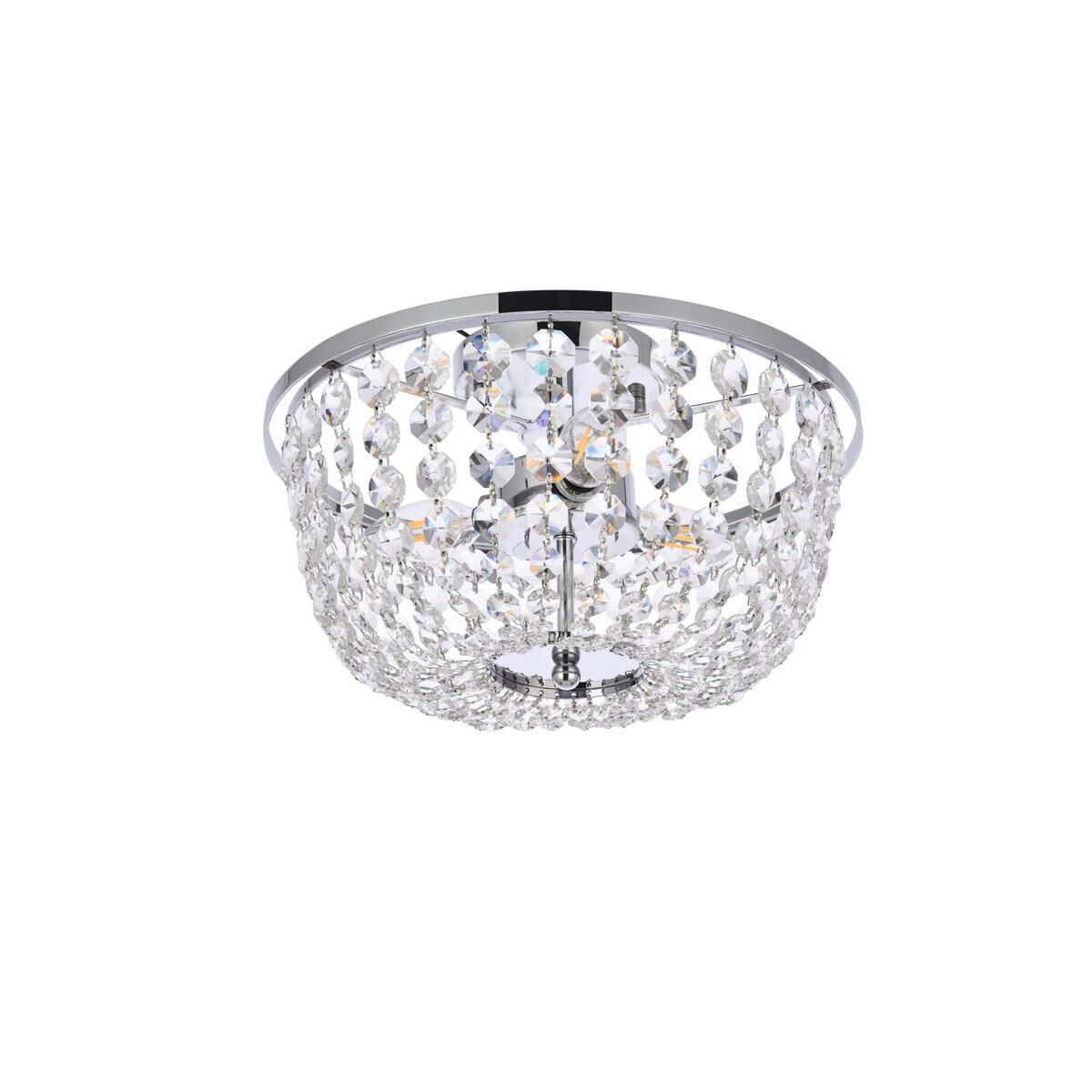 Cora 13 Inch 3 Light Flush Mount by Elegant Lighting