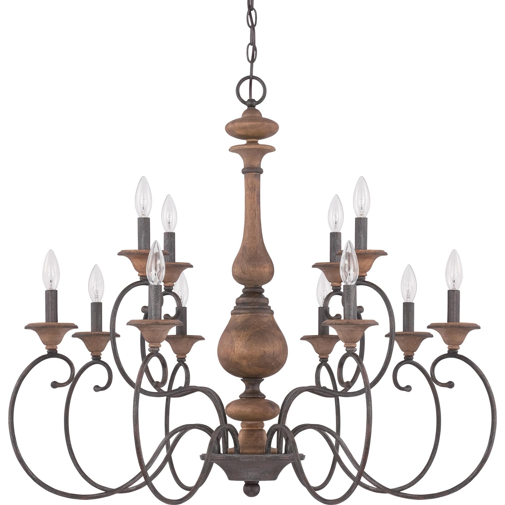 Shown in Rustic Black finish and Tiffany glass