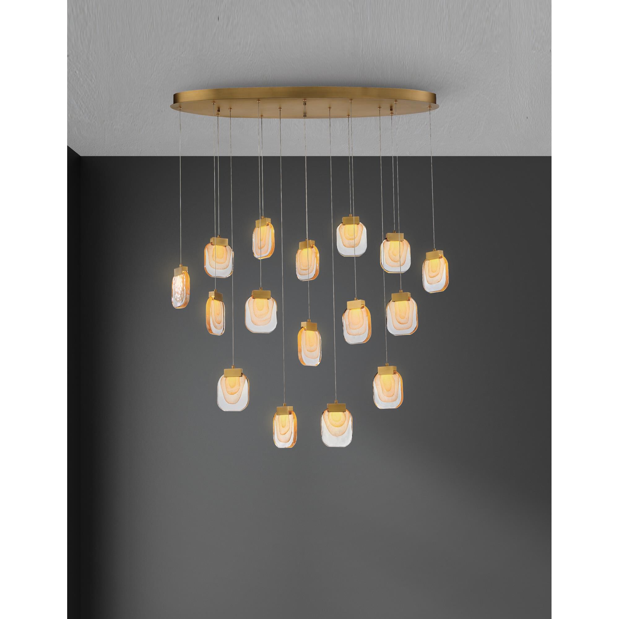Shown in Gold finish and Clear glass and Clear shade