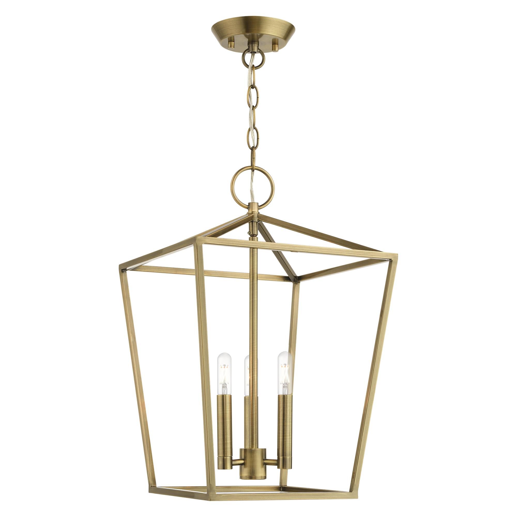 Shown in Antique Brass finish and Antique Brass Metal Shade glass and Antique Brass Metal shade