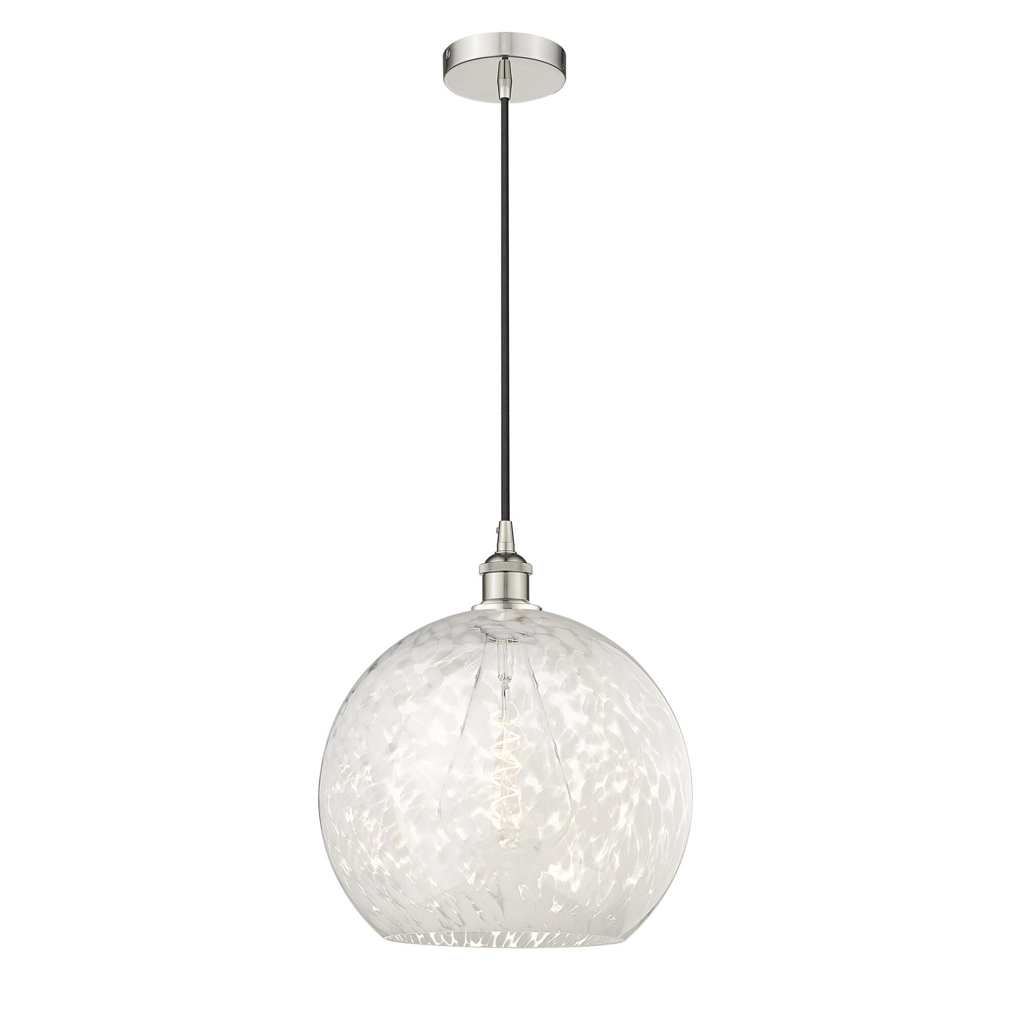 Bruno Marashlian White Mouchette 14 Inch Large Pendant by Innovations Lighting