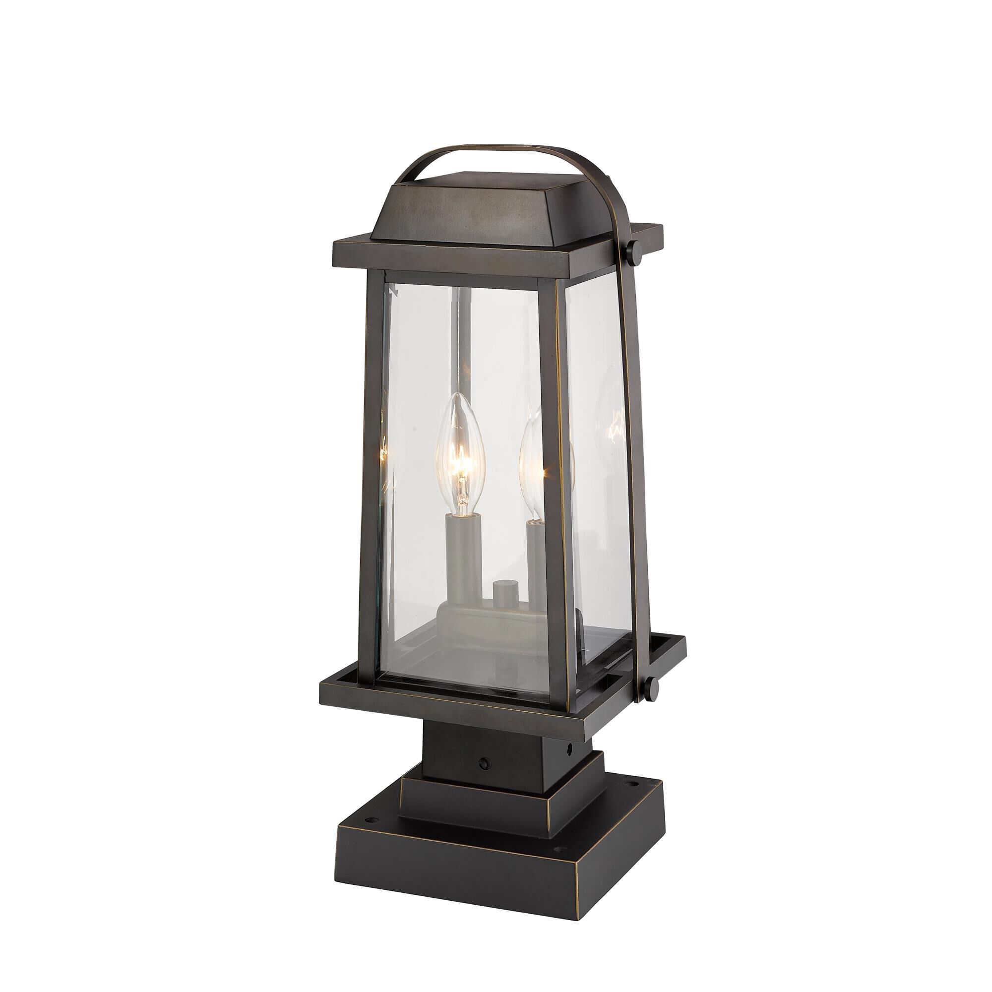 Shown in Oil Rubbed Bronze finish and Glass shade
