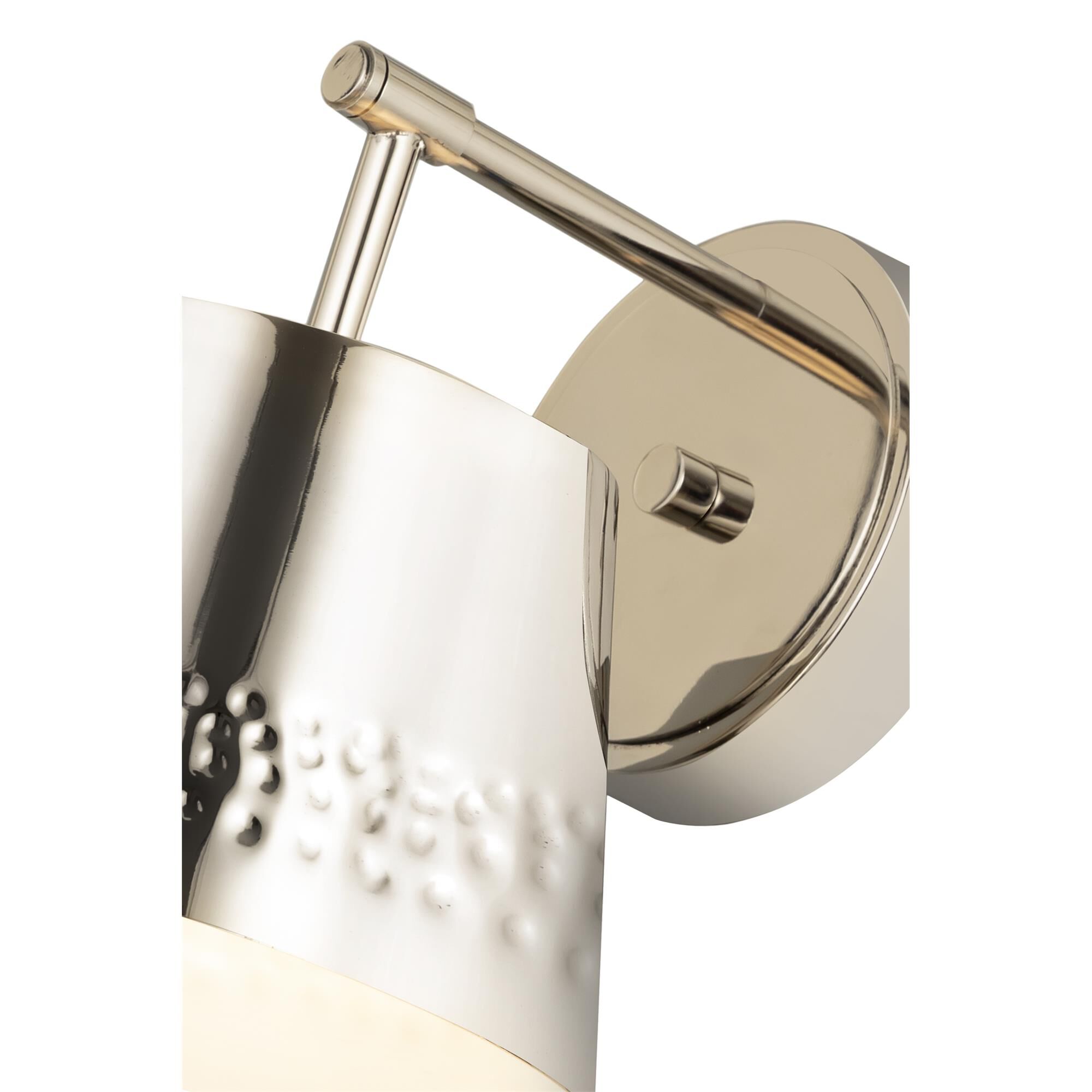 Shown in Polished Nickel finish and Iron glass and Iron shade