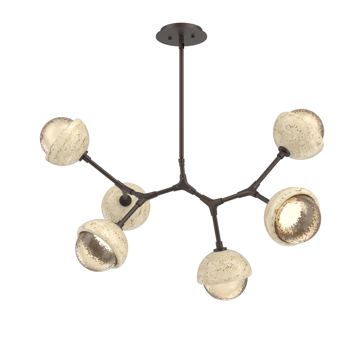 Levi Wilson Cabochon 31 Inch Linear Suspension Light by Hammerton Studio