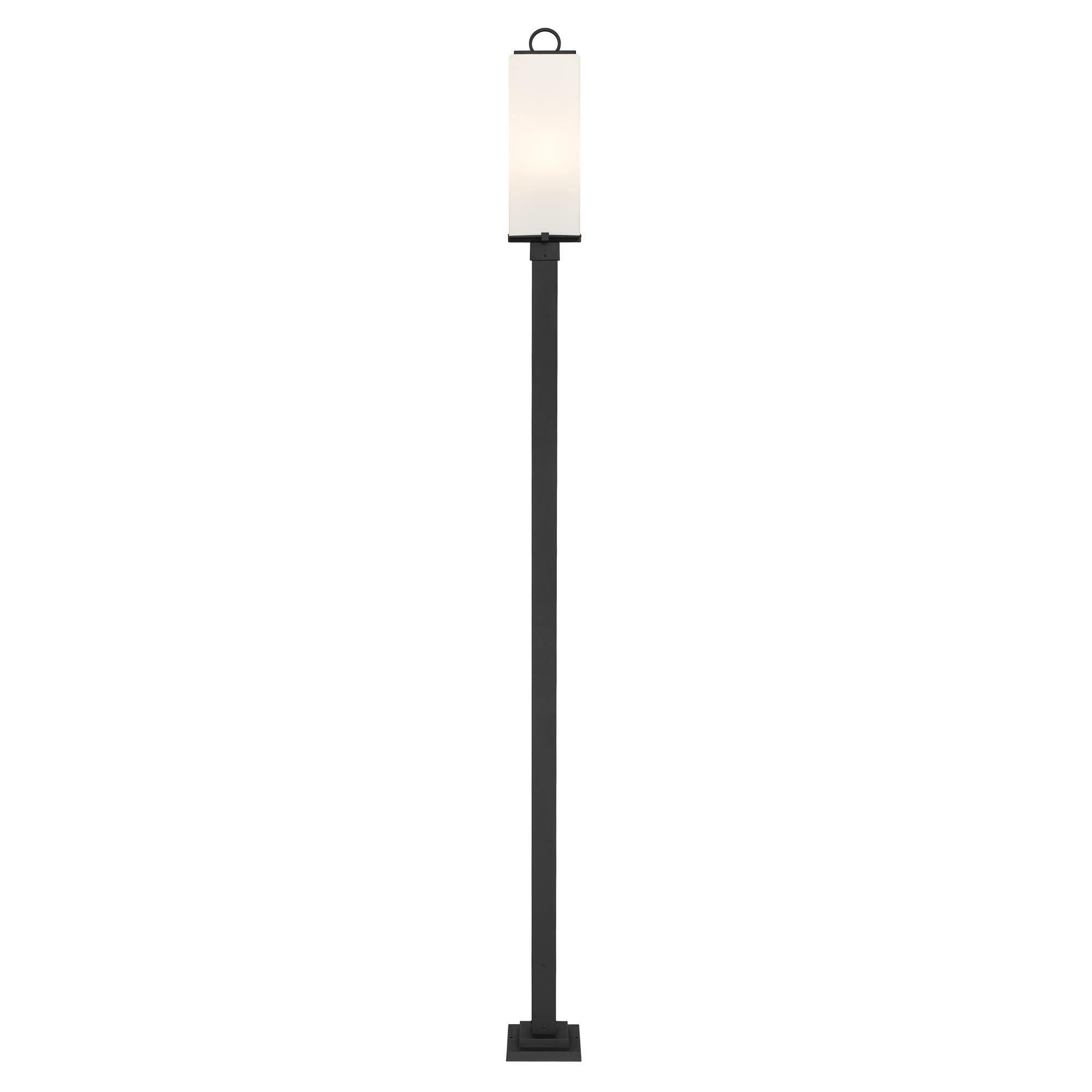 Shown in Black finish and Glass shade