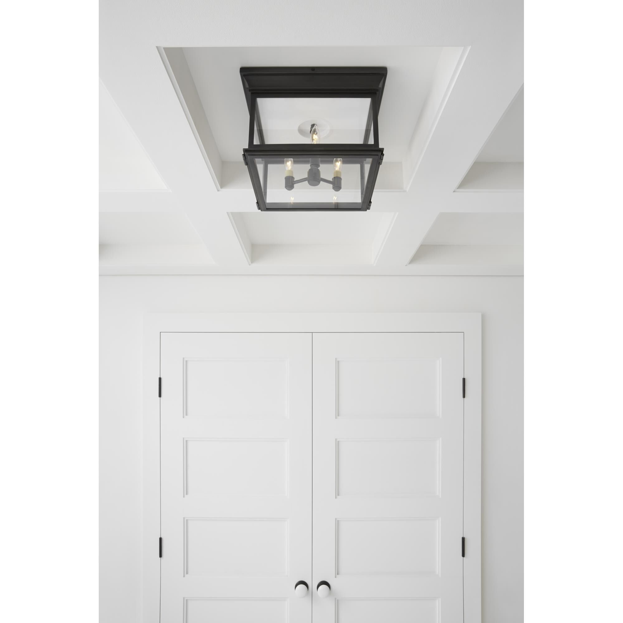 Shown in Bronze finish and Clear glass