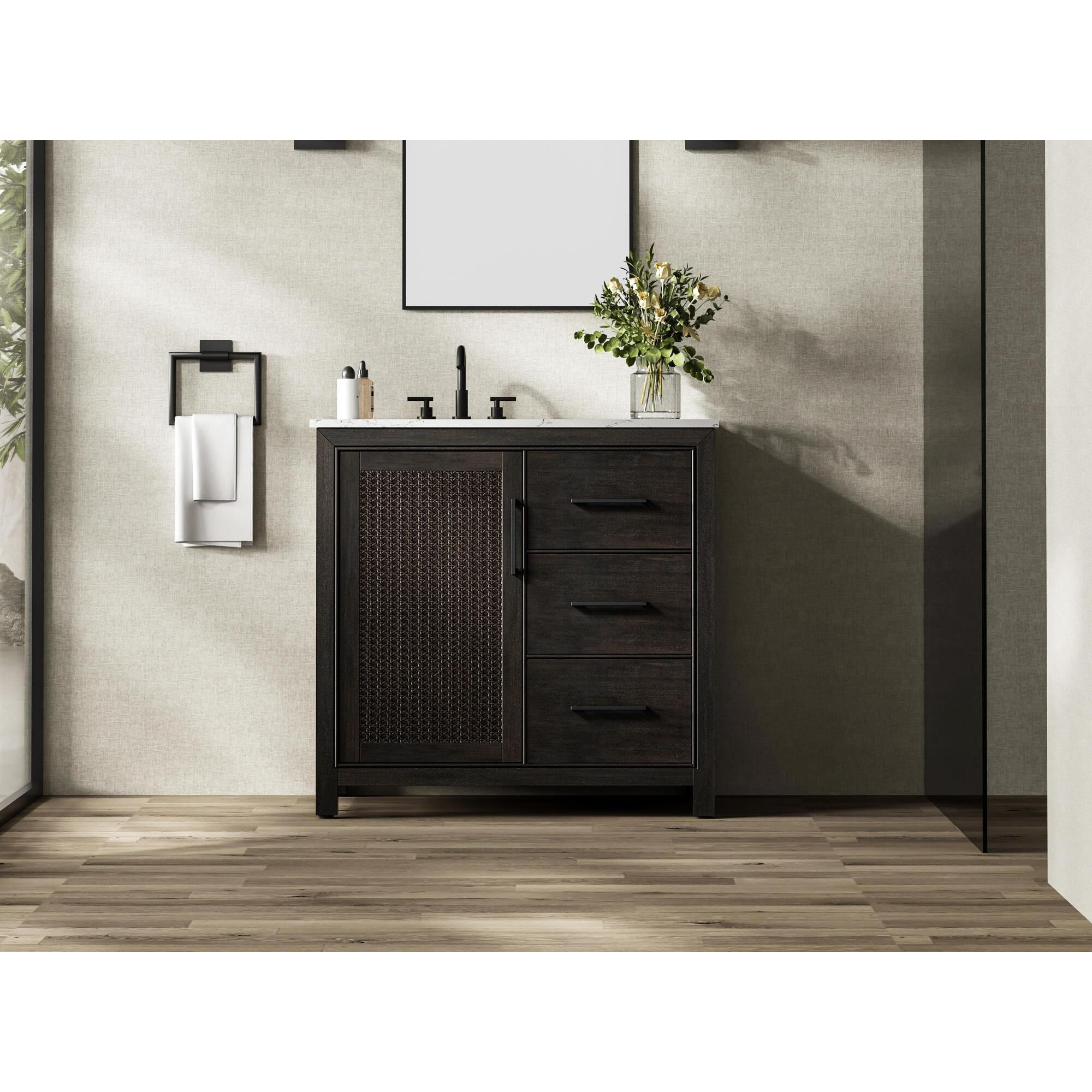 Shown in Chocolate Oak finish