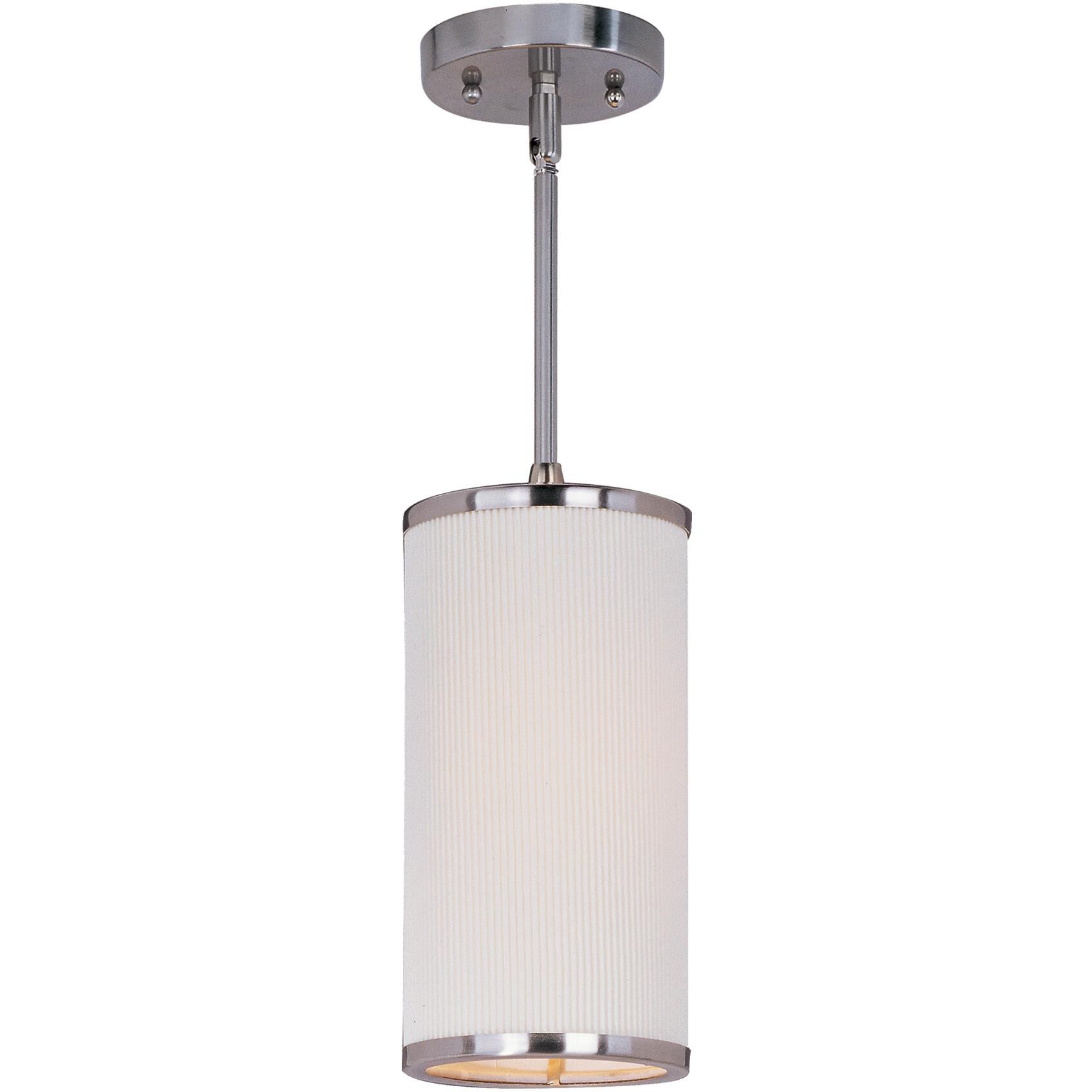 Shown in Satin Nickel finish and Linen shade
