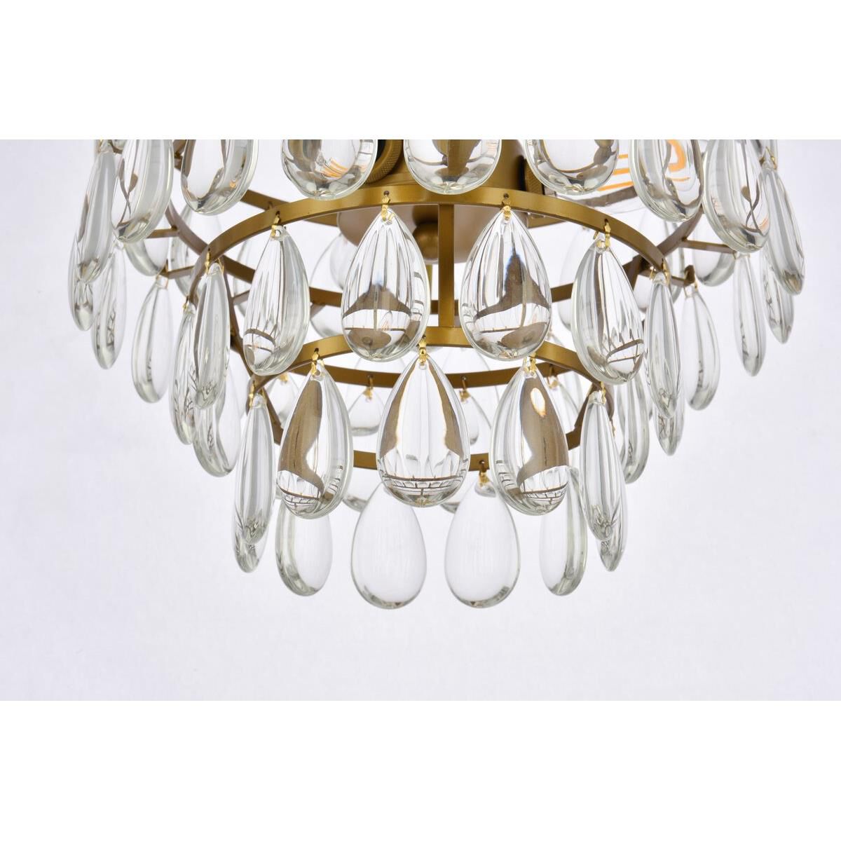 Mila 12 Inch 3 Light Flush Mount by Elegant Lighting