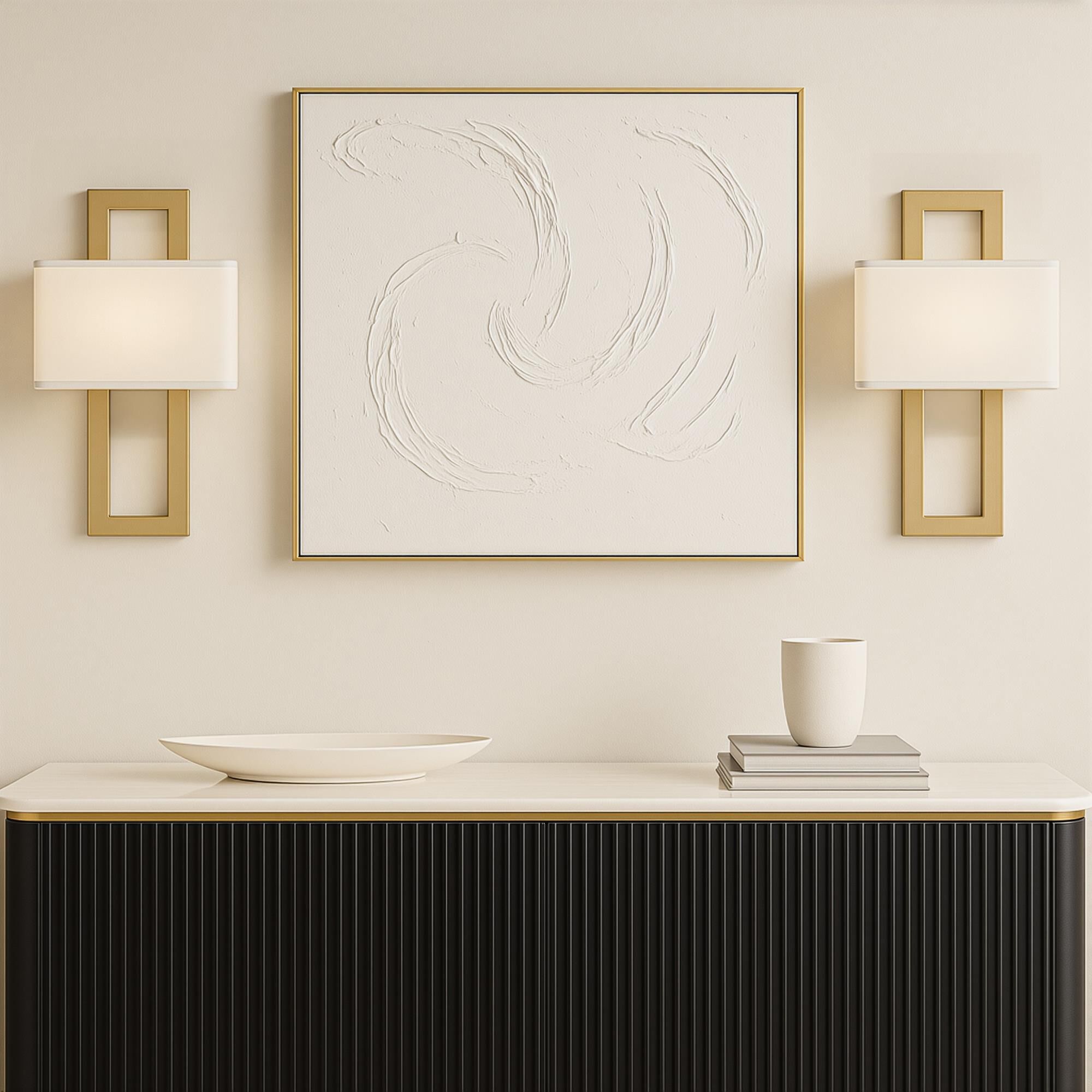 Doughnut 23 Inch Wall Sconce by Robert Abbey