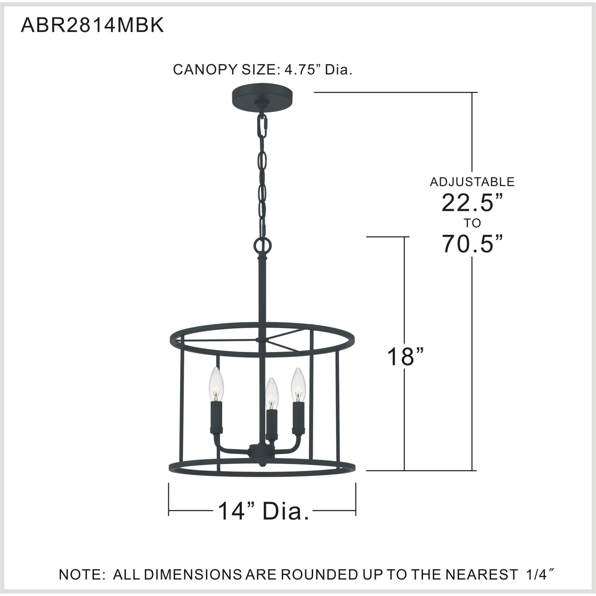 Abner 14 Inch Large Pendant by Quoizel