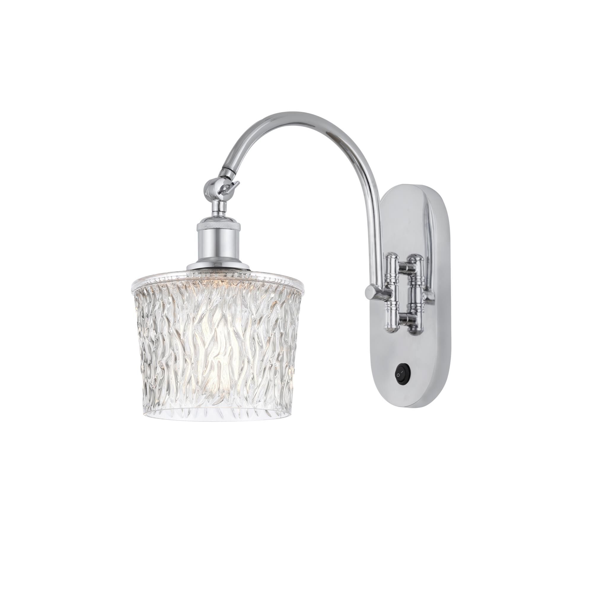 Shown in Polished Chrome and Clear finish and Clear glass