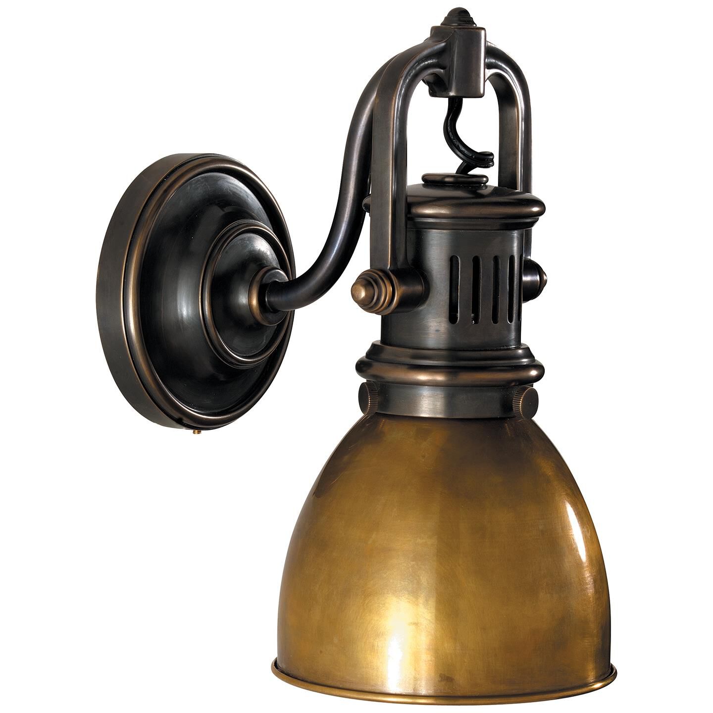 Shown in Bronze finish and Antique Brass shade