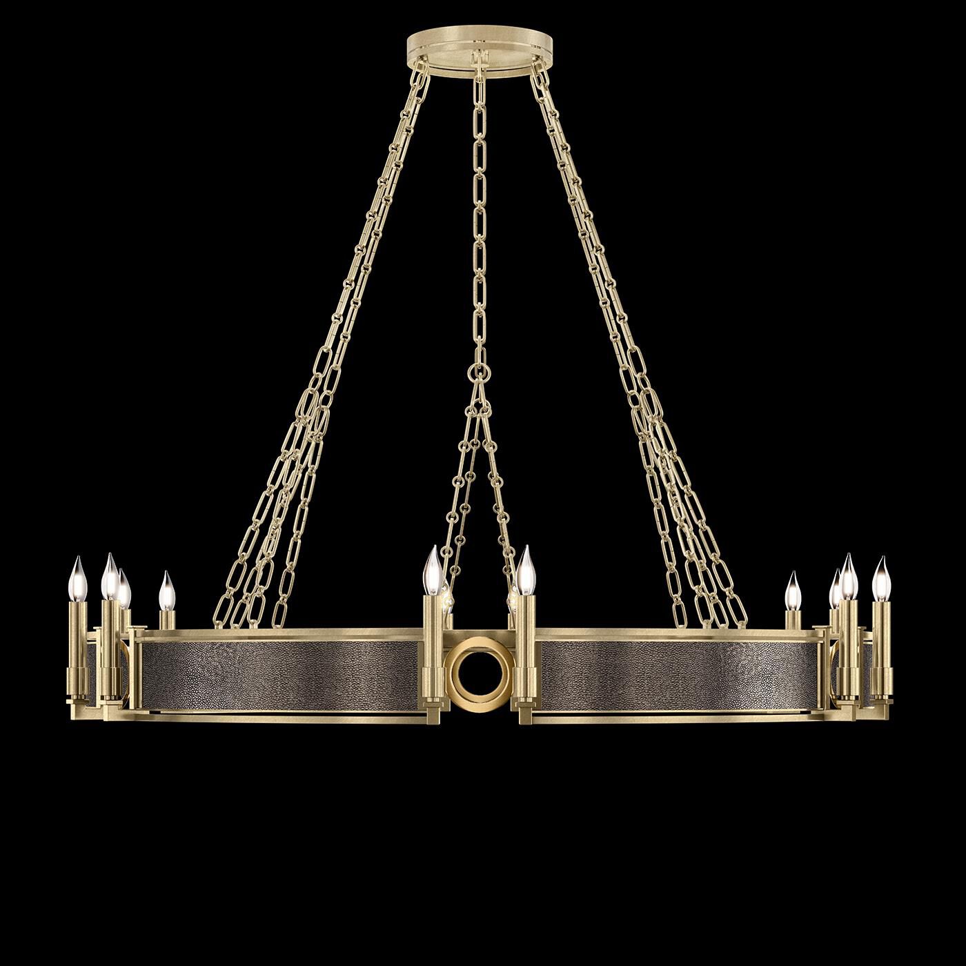 Shown in Soft Gold Leaf and Brass  finish and Pebble accent