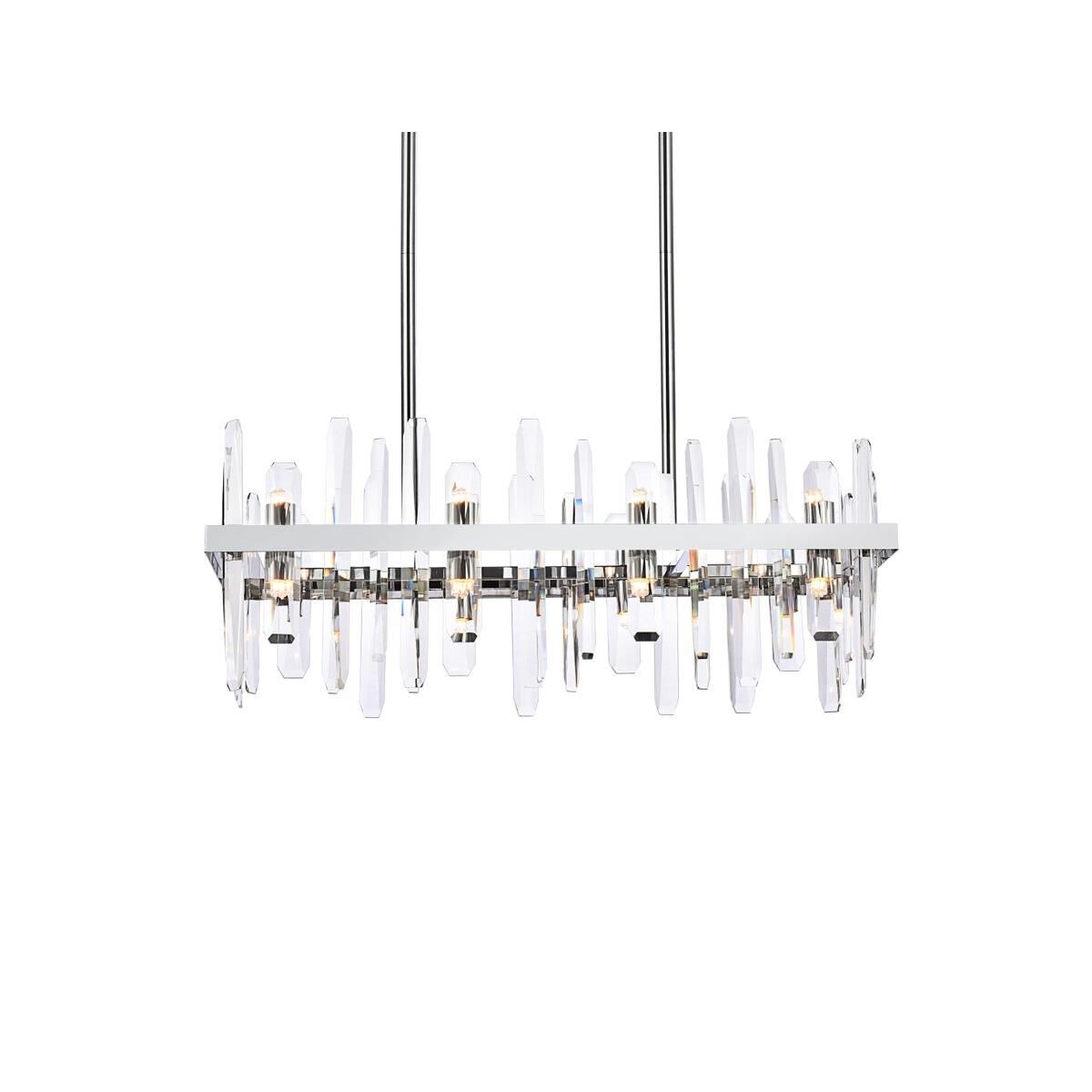 Serena 30 Inch 16 Light Linear Suspension Light by Elegant Lighting