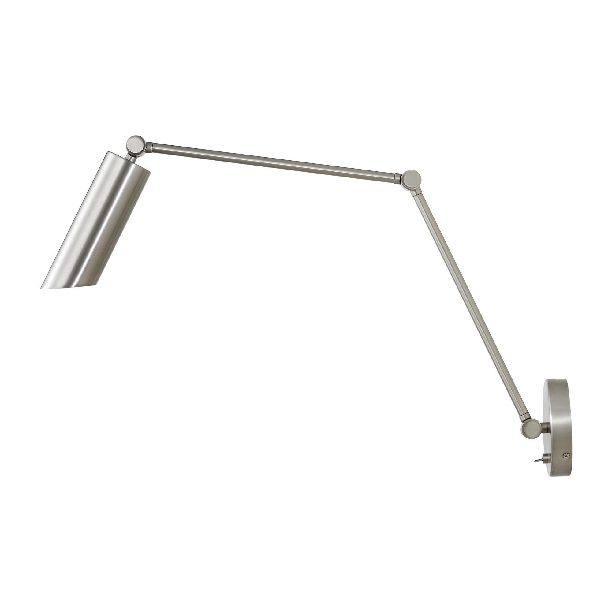 Shown in Brushed Nickel finish and Brushed Nickel shade