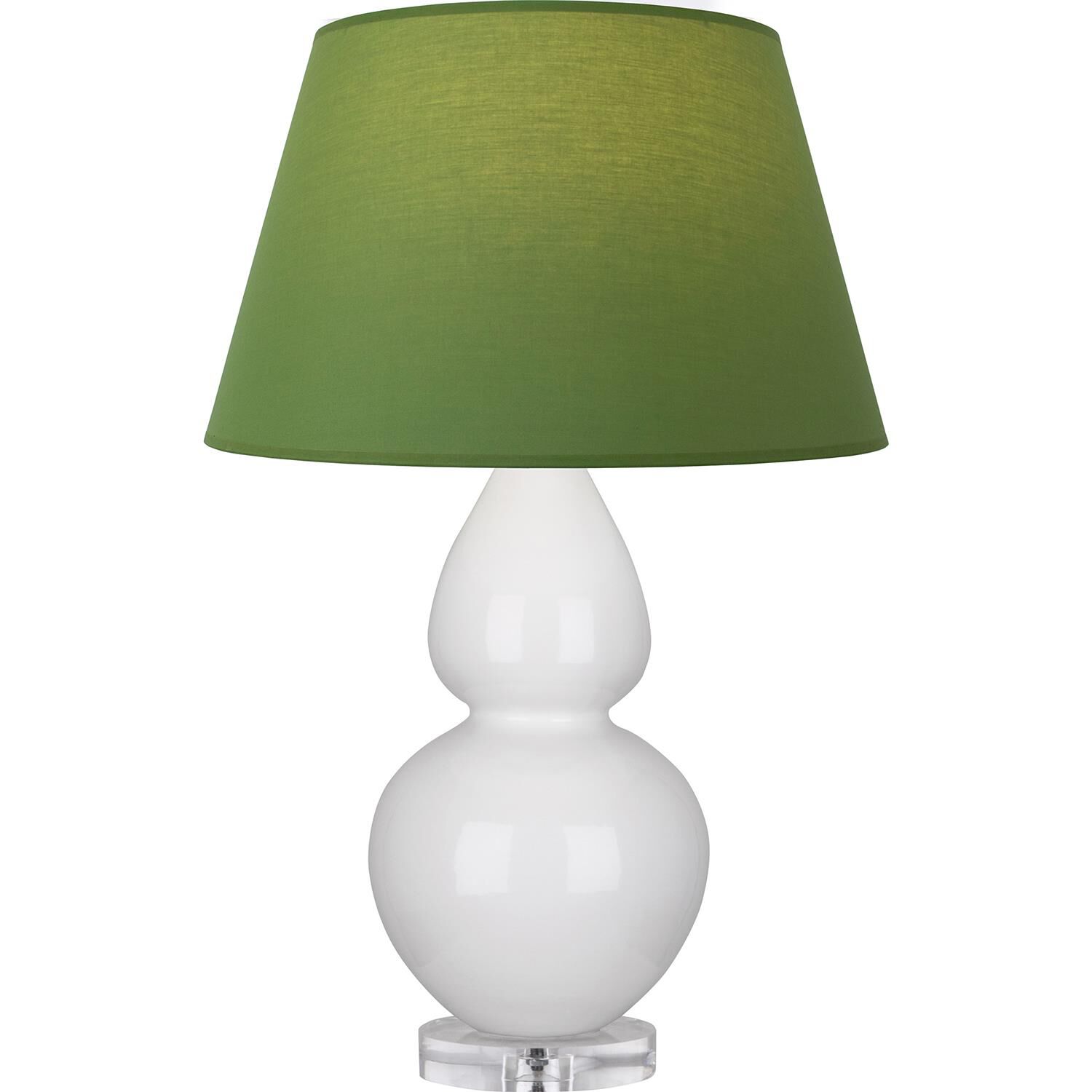 Shown in Lily finish and Tea Green and Taupe shade and Lucite accent