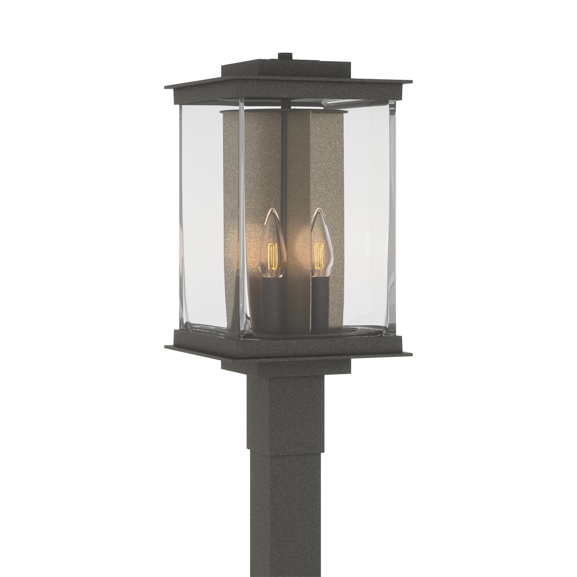 Shown in Coastal Natural Iron finish and Clear glass and Translucent Soft Gold accent