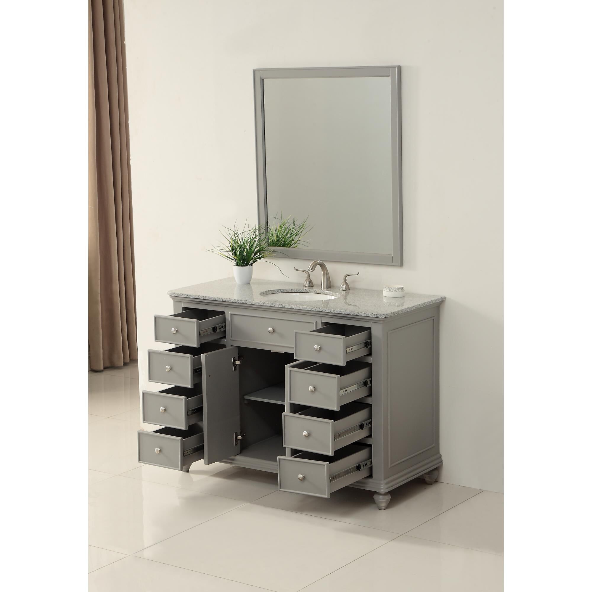 Shown in Light Grey finish