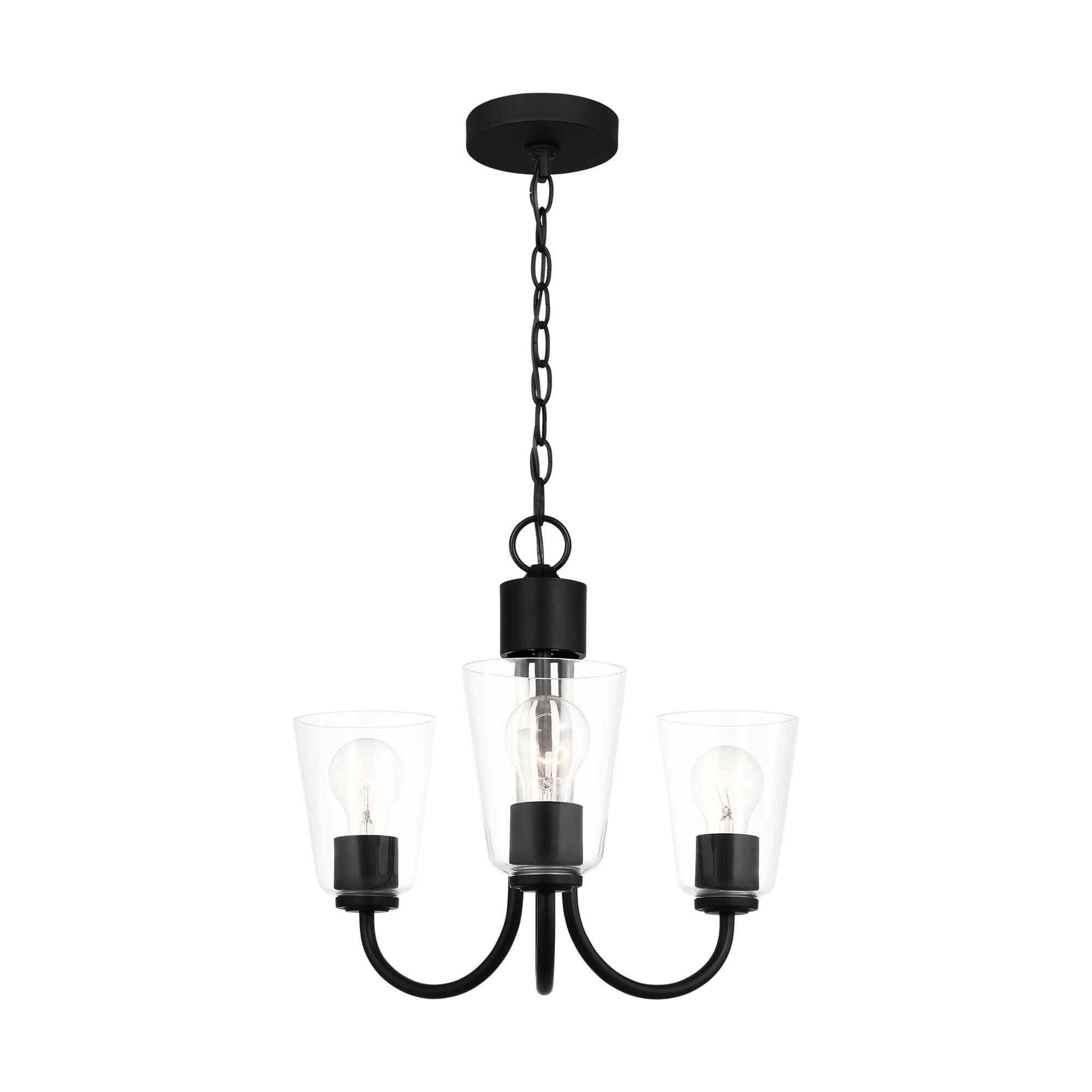 Shown in Midnight Black finish and Clear glass