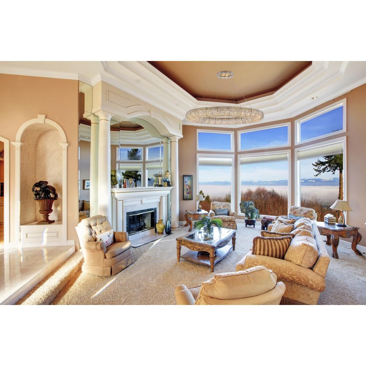 Shown in Gold finish and Royal Cut Clear crystal