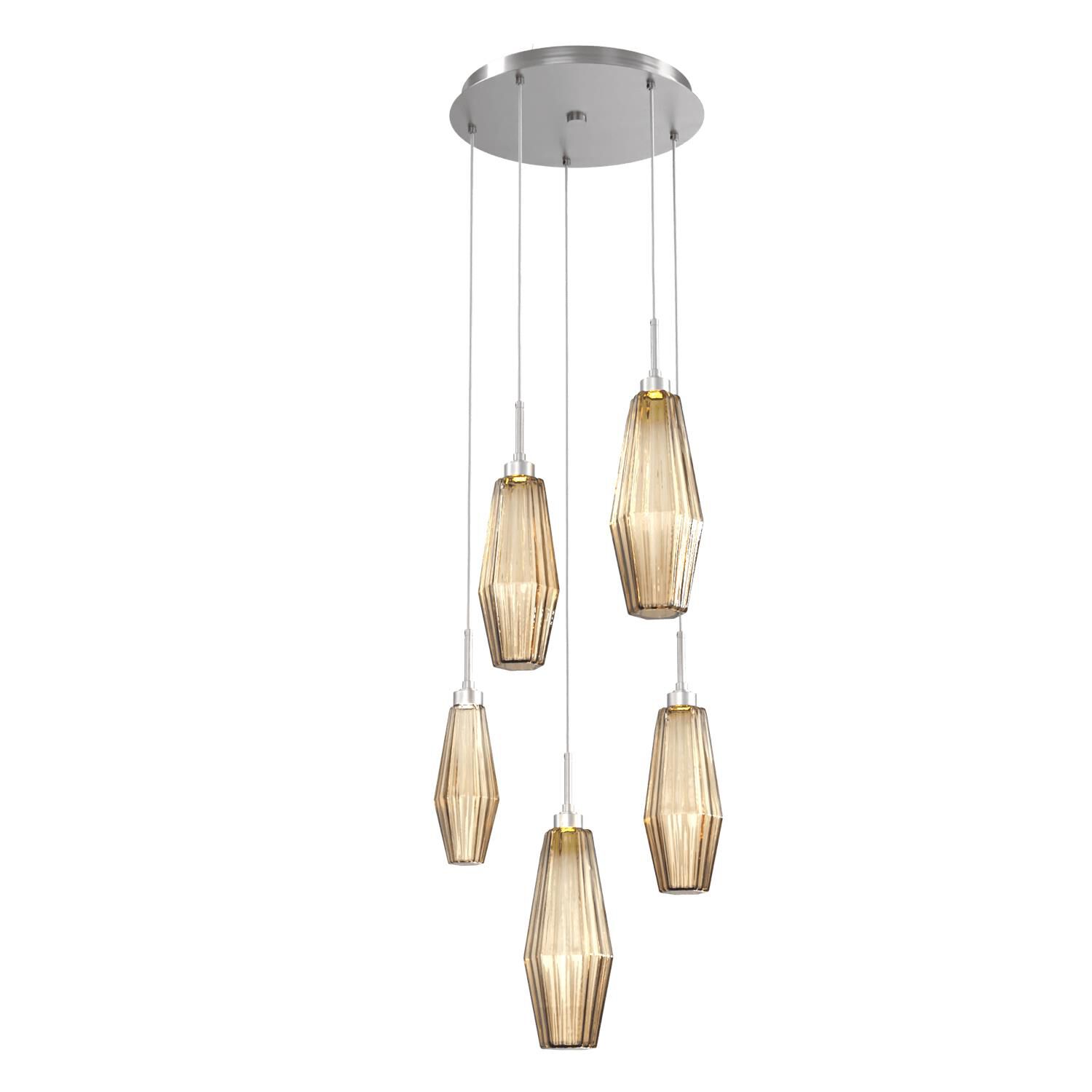Aalto 19 Inch 5 Light LED Multi Light Pendant by Hammerton Studio