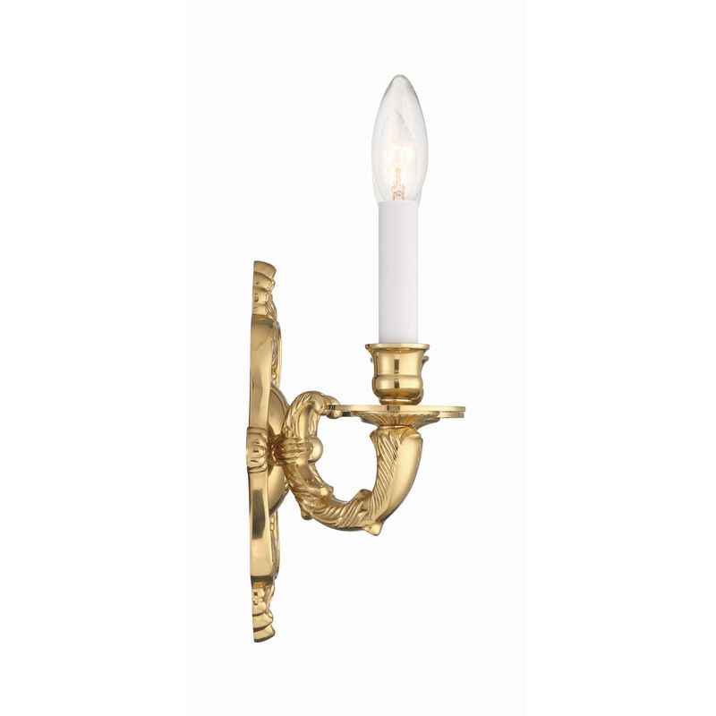Cast Brass Wall Mount 10 Inch Wall Sconce by Crystorama
