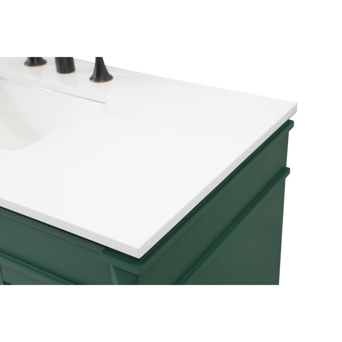 Shown in Green finish and No Backsplash accent