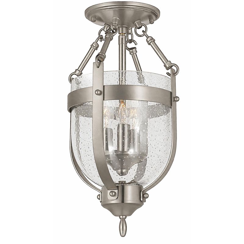 Hannover 8 Inch 3 Light Semi Flush Mount by Framburg