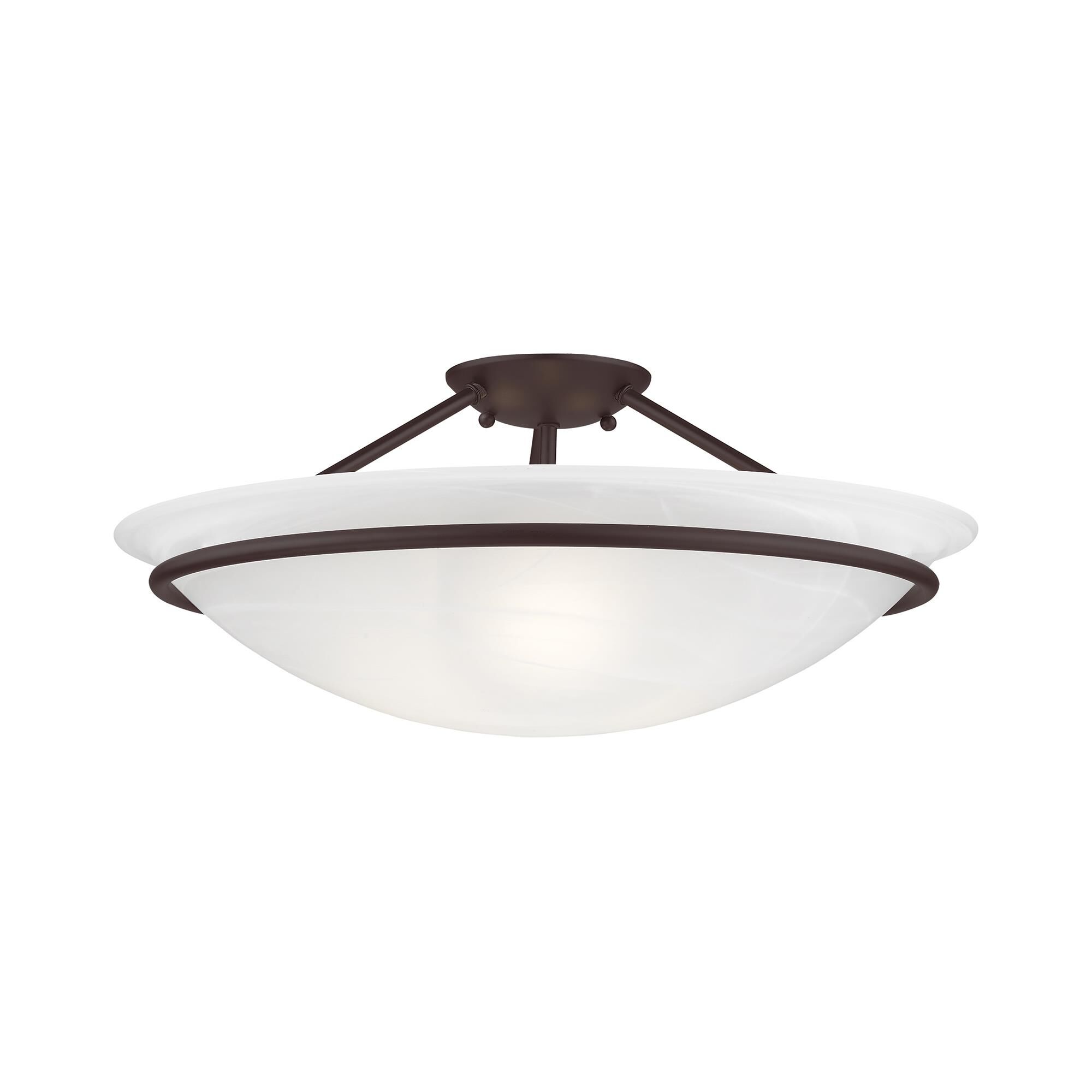 Newburgh 20 Inch 3 Light Semi Flush Mount by Livex Lighting