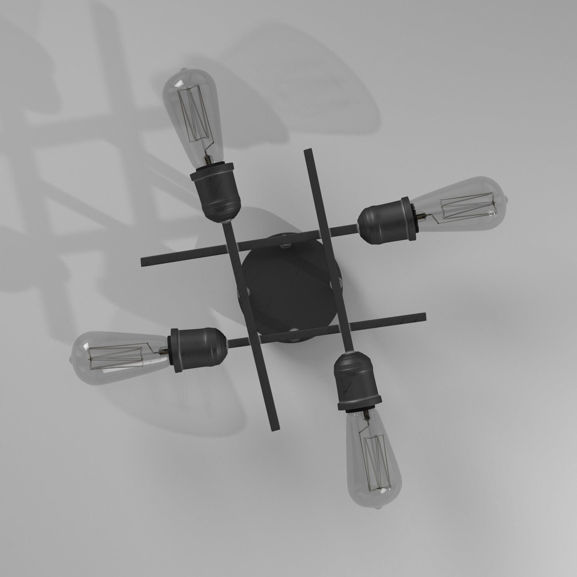 Nebraska 18 Inch 4 Light LED Semi Flush Mount by Dainolite