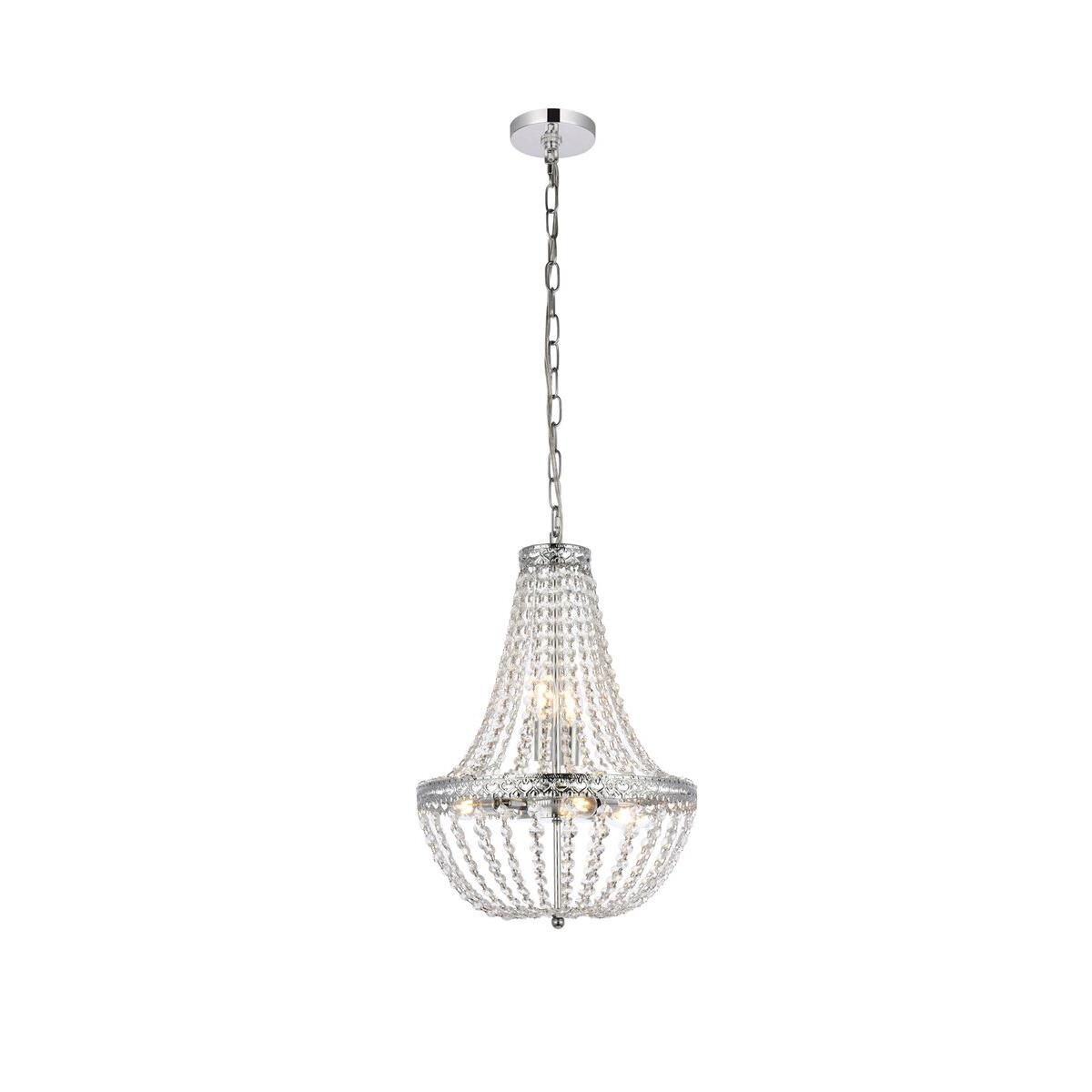 Valeria 14 Inch 5 Light Mini Chandelier by Elegant Lighting