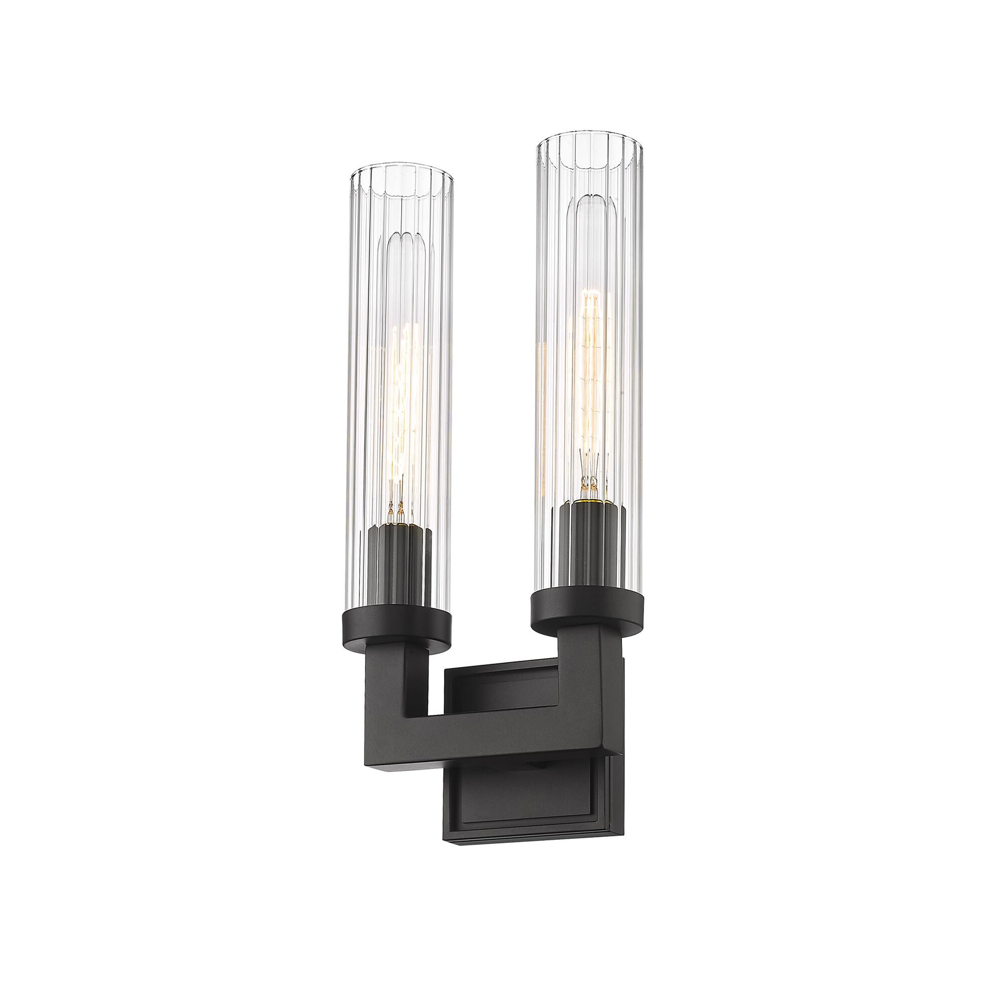 Shown in Bronze finish and Glass shade