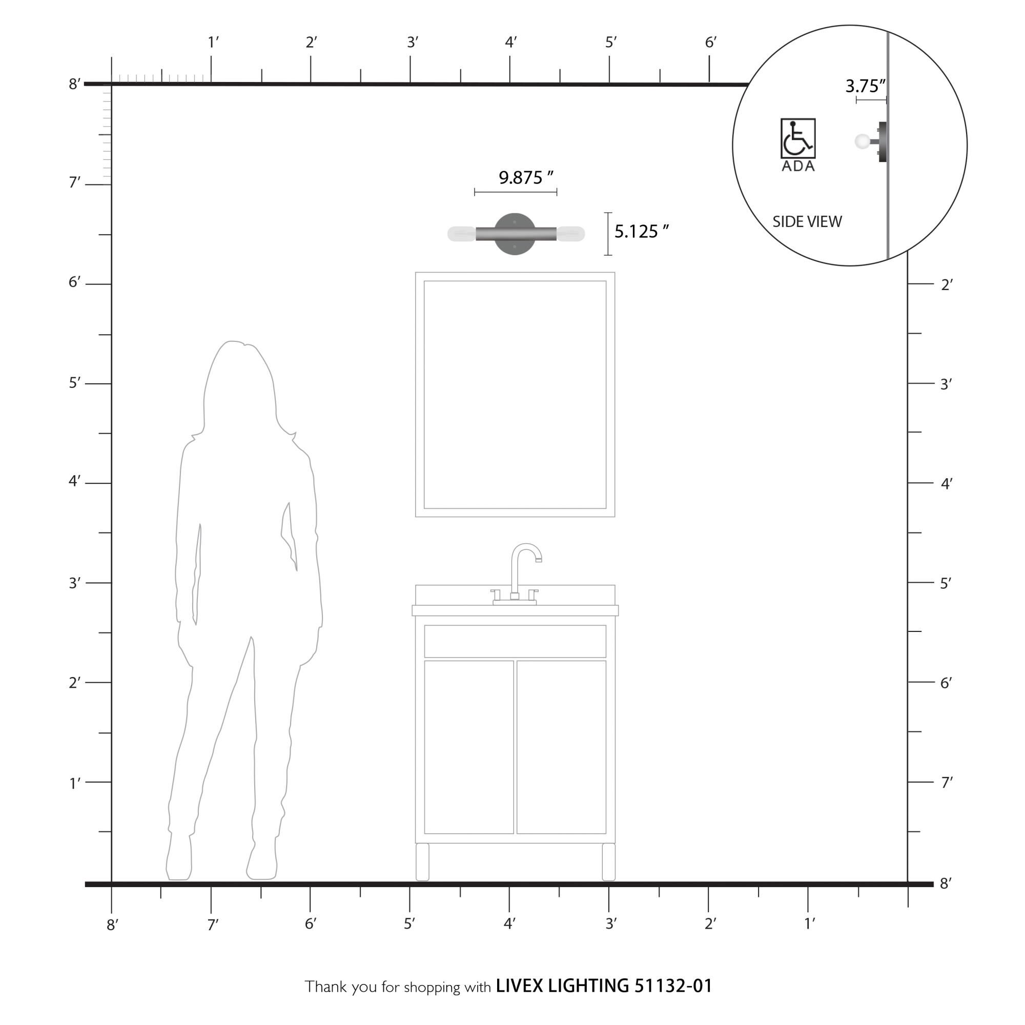 Copenhagen 9 Inch Wall Sconce by Livex Lighting