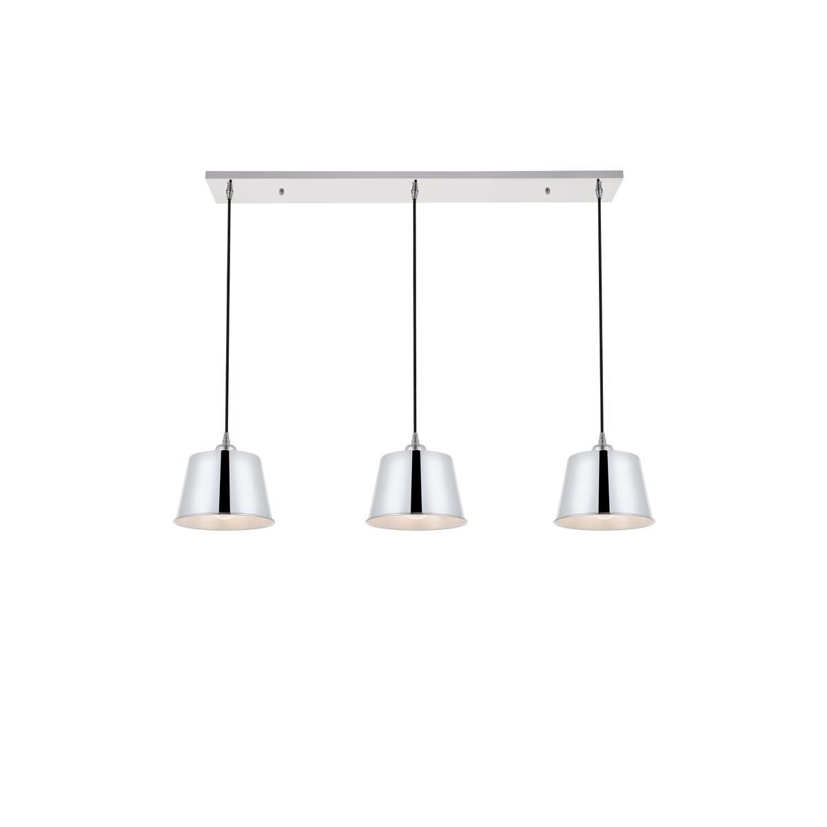 Nota 40 Inch 3 Light Linear Suspension Light by Elegant Lighting