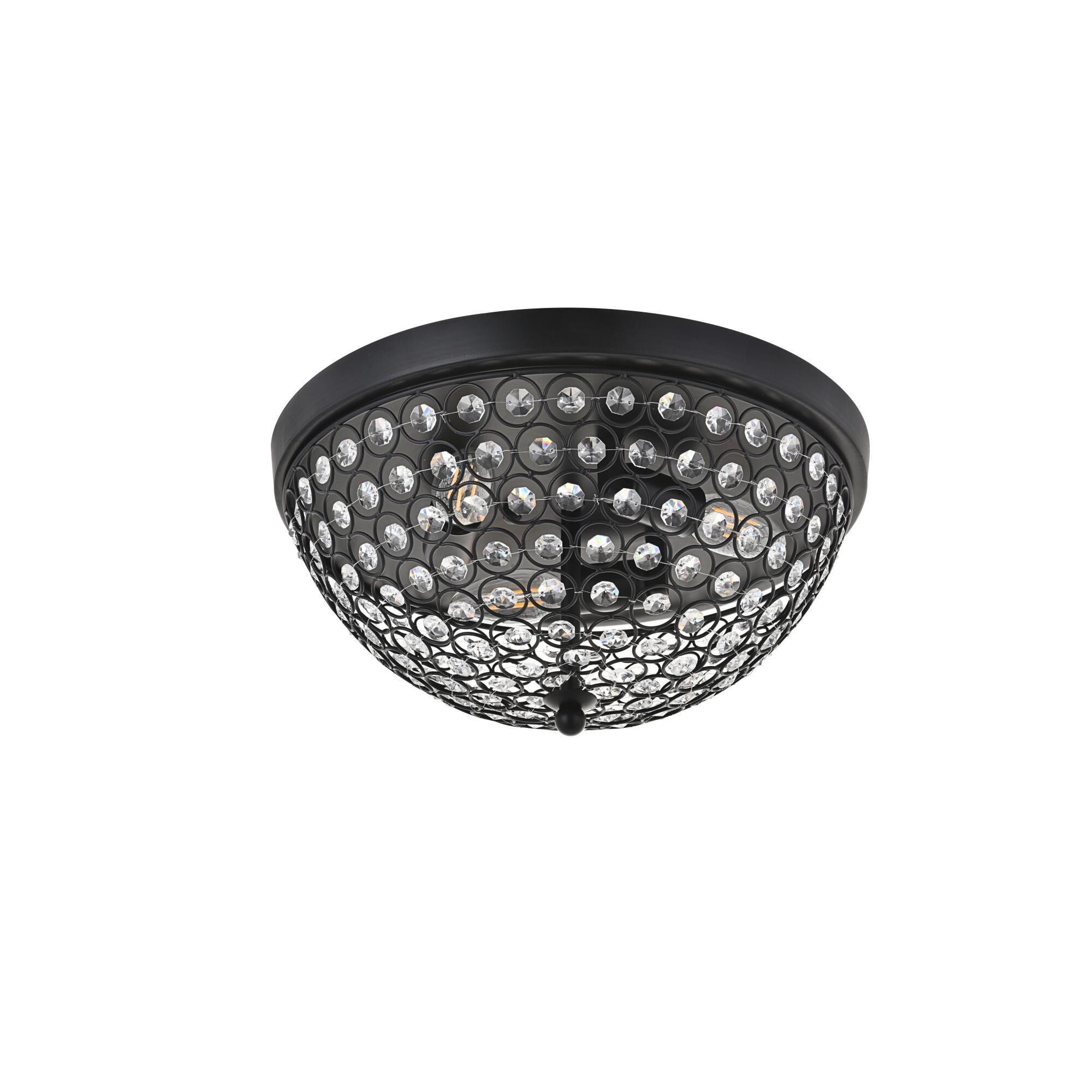 Taye 13 Inch 3 Light Flush Mount by Elegant Lighting