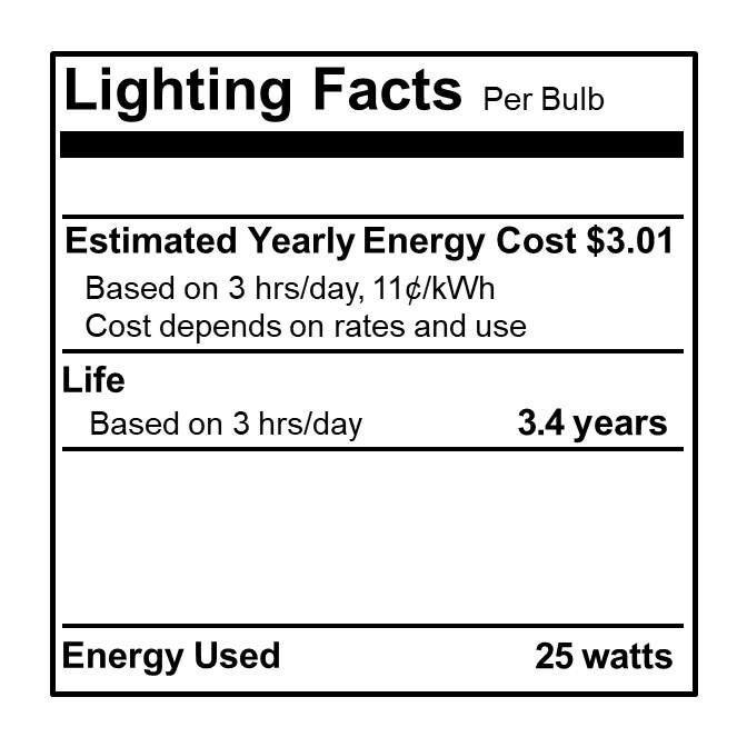 25 Watt 0K C11 Incandescent Light Bulb by Bulbrite