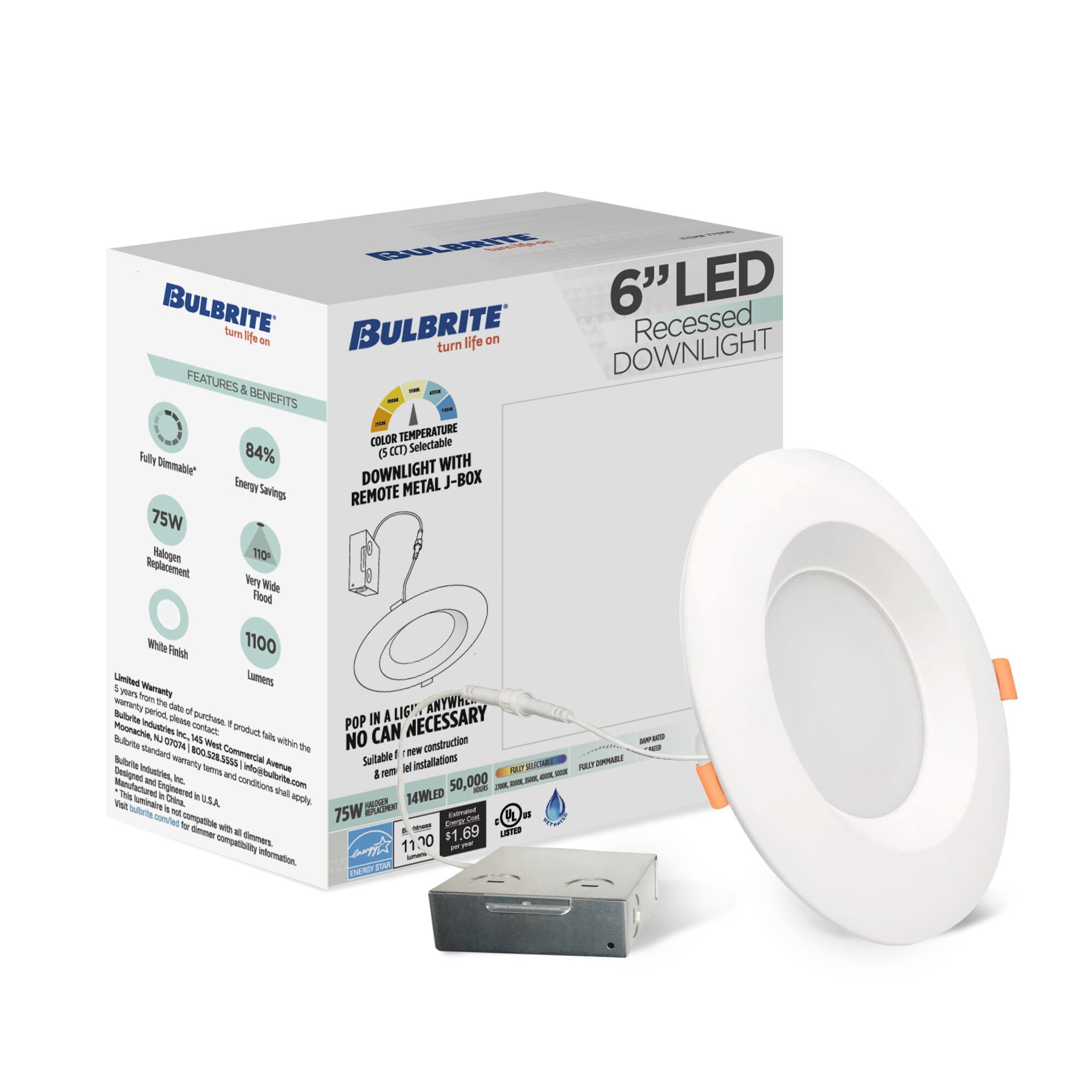 1 Inch LED 110 Degree Recessed Lighting Trim by Bulbrite