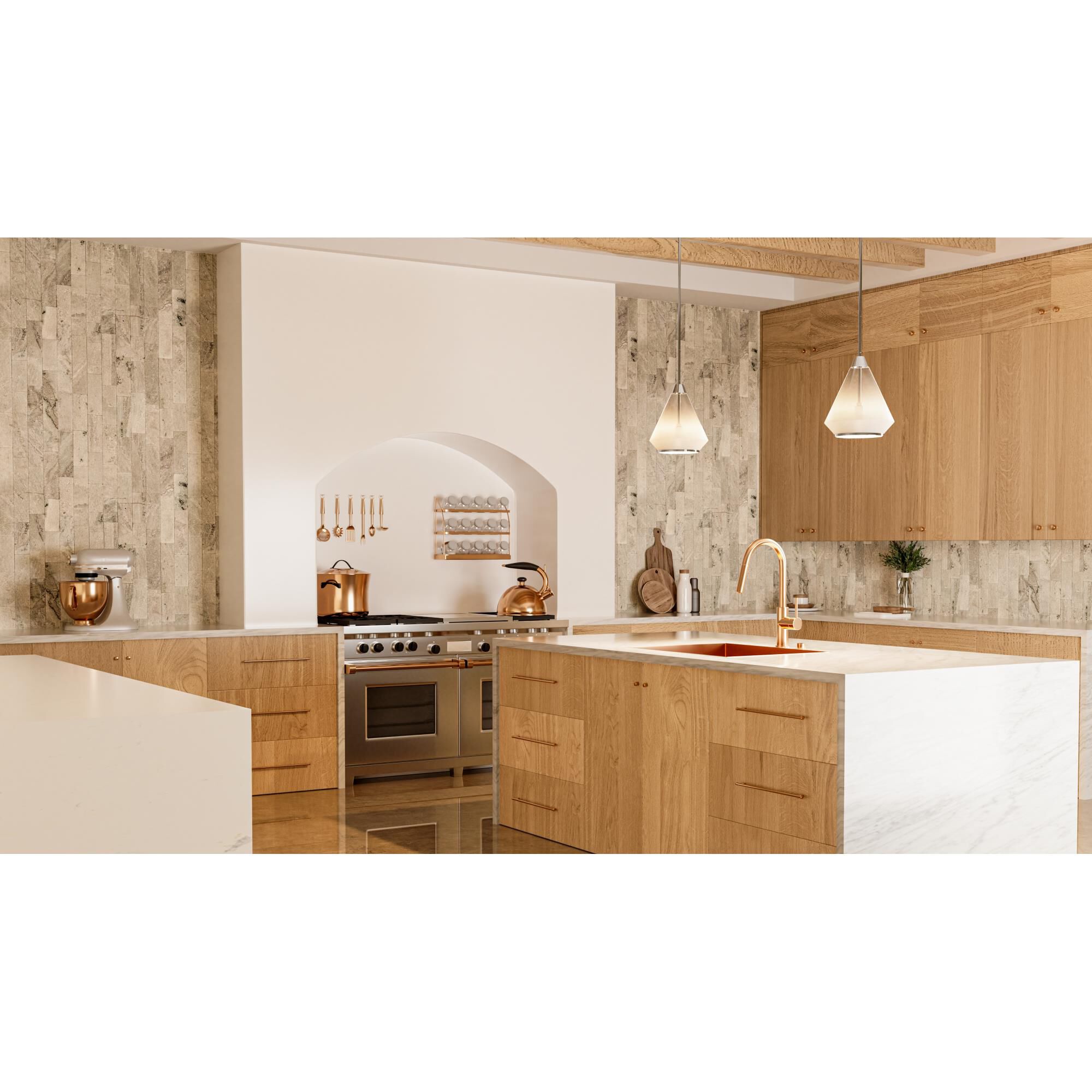 Shown in Polished Chrome finish and Clear Ombre glass