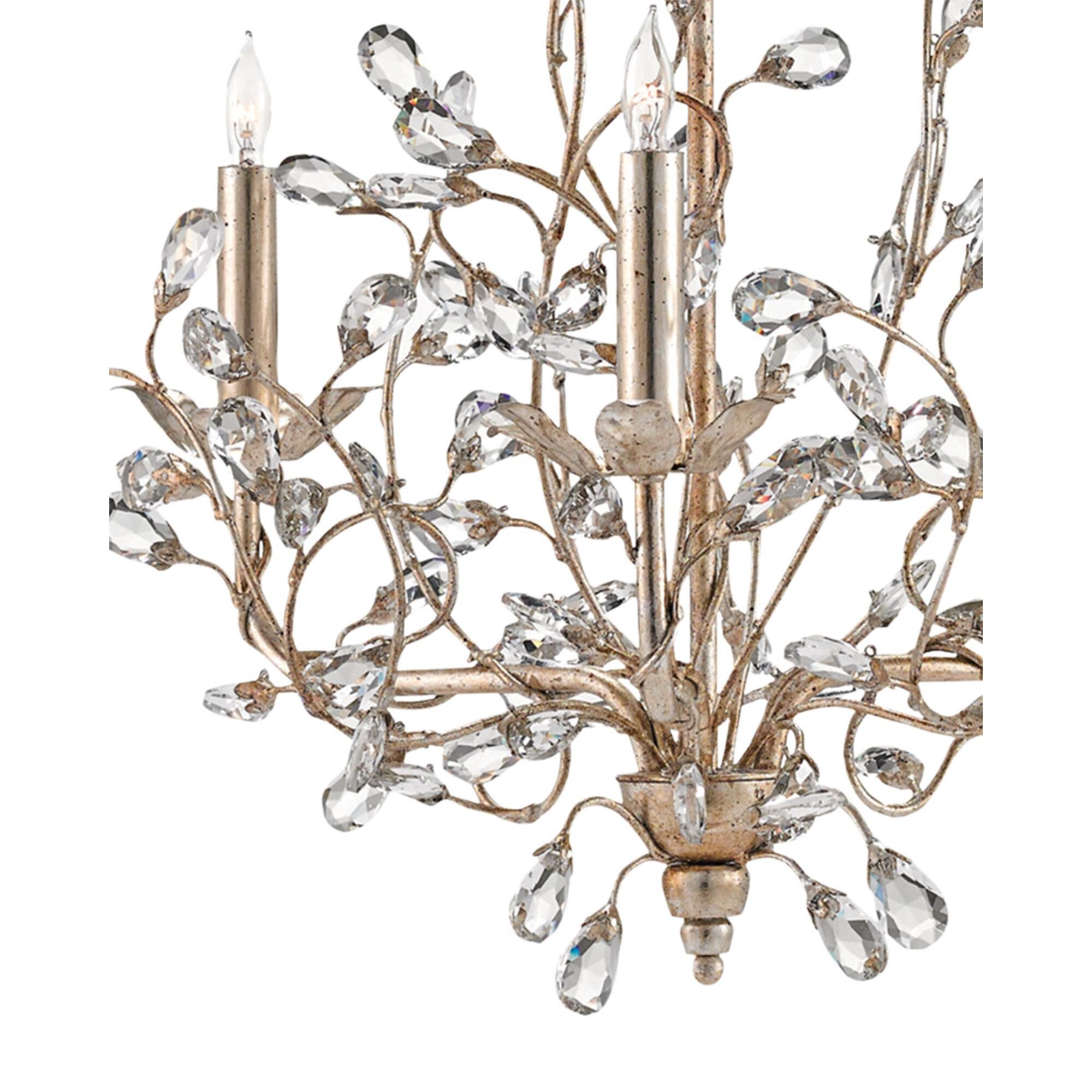Crystal Bud 18 Inch 3 Light Mini Chandelier,