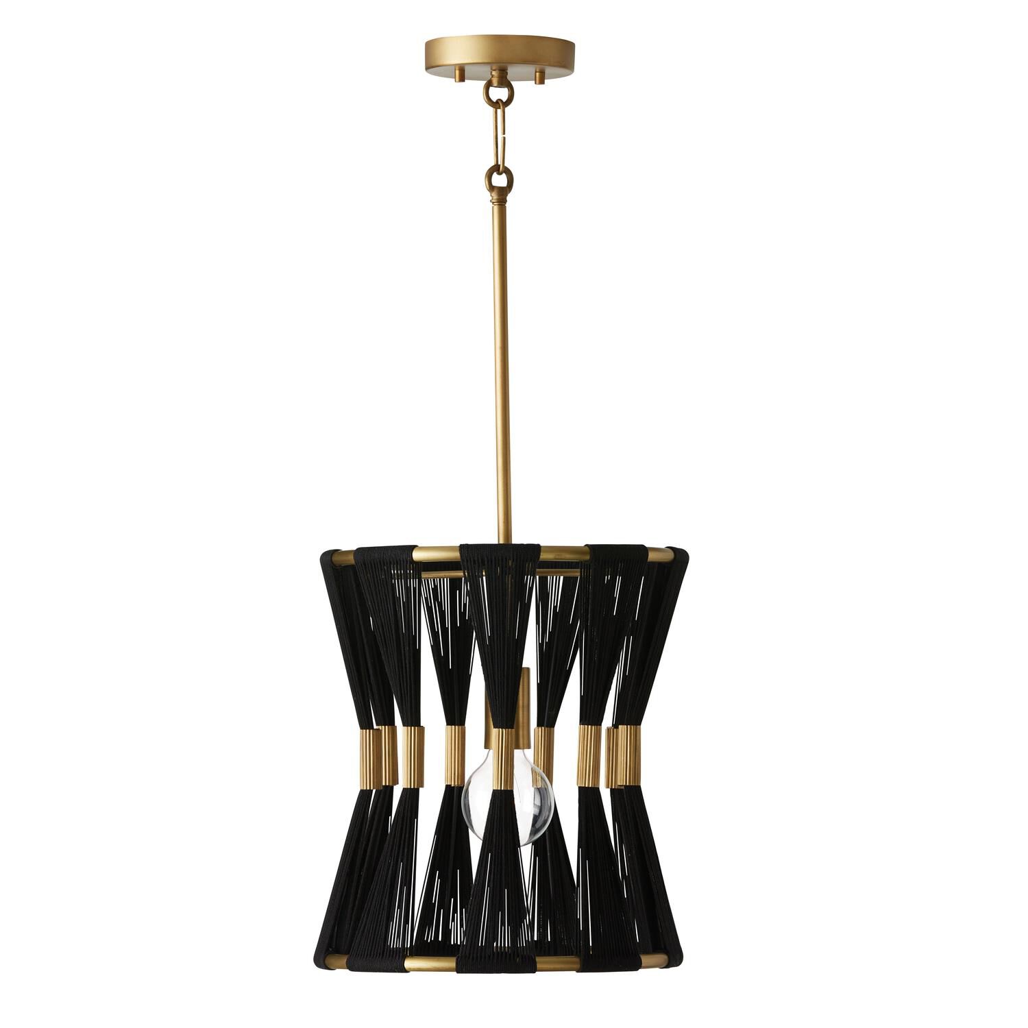 Shown in Black Rope And Patinaed Brass finish