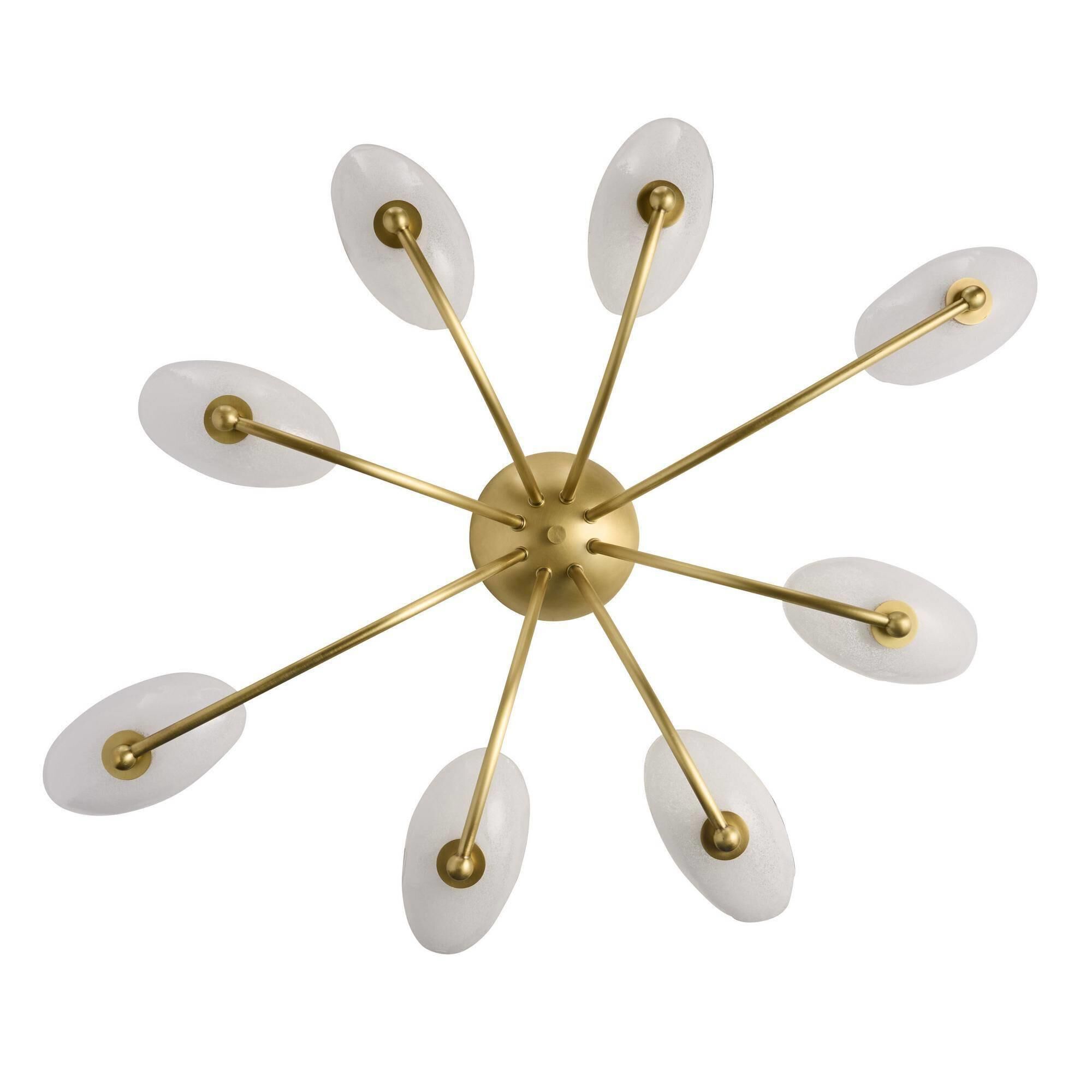 Shown in Antique Brass finish and Opal glass