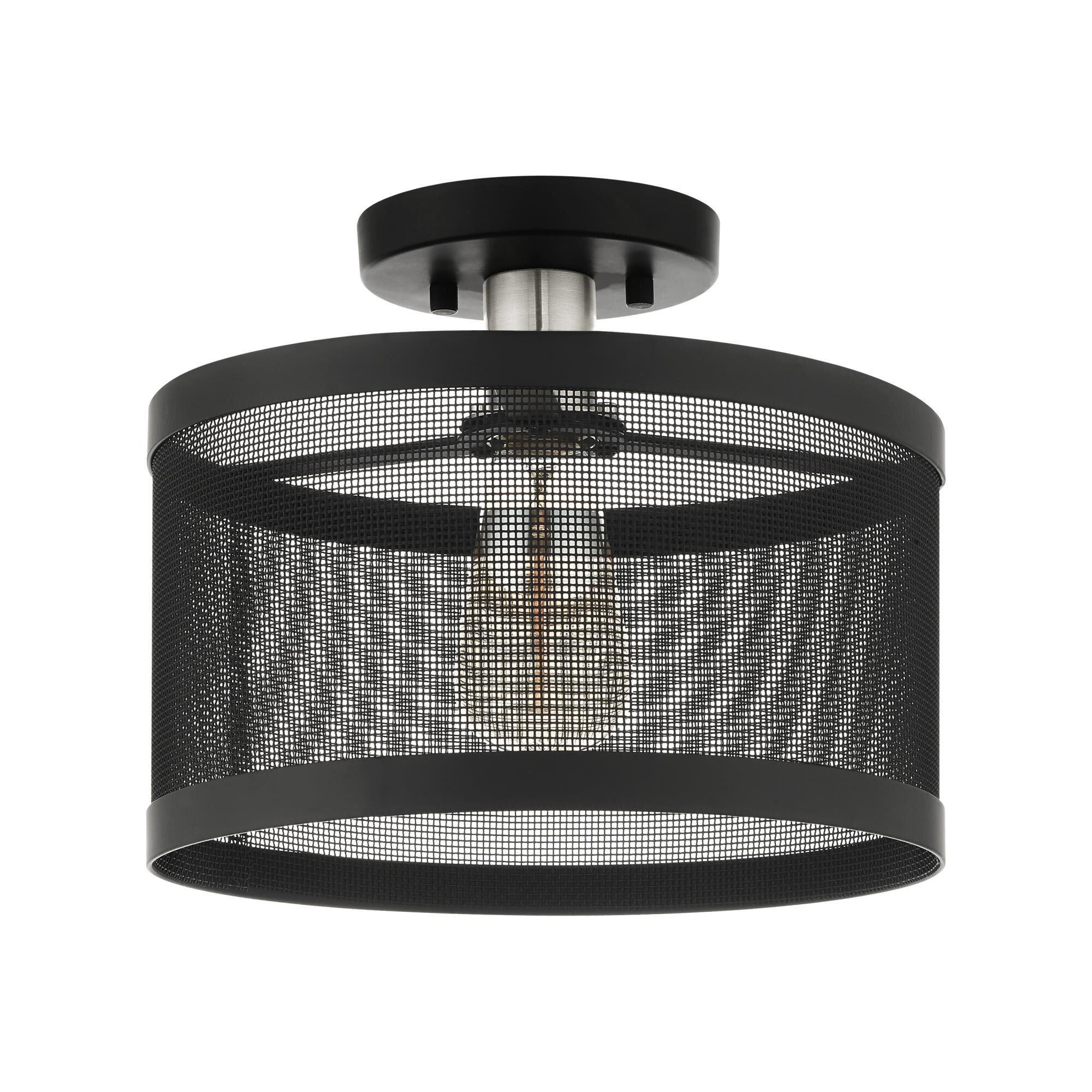 Industro 1 Light Semi Flush Mount by Livex Lighting