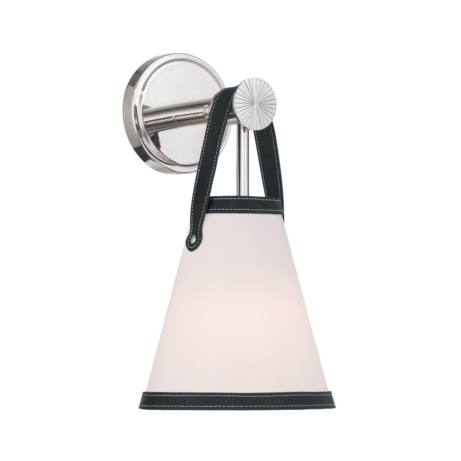 Shown in Polished Nickel finish and Fabric glass and Fabric shade