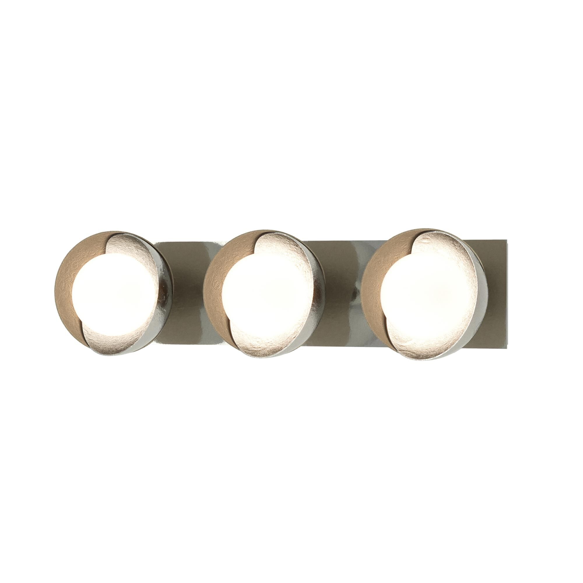 Shown in Sterling finish and Opal glass and Soft Gold (84) accent