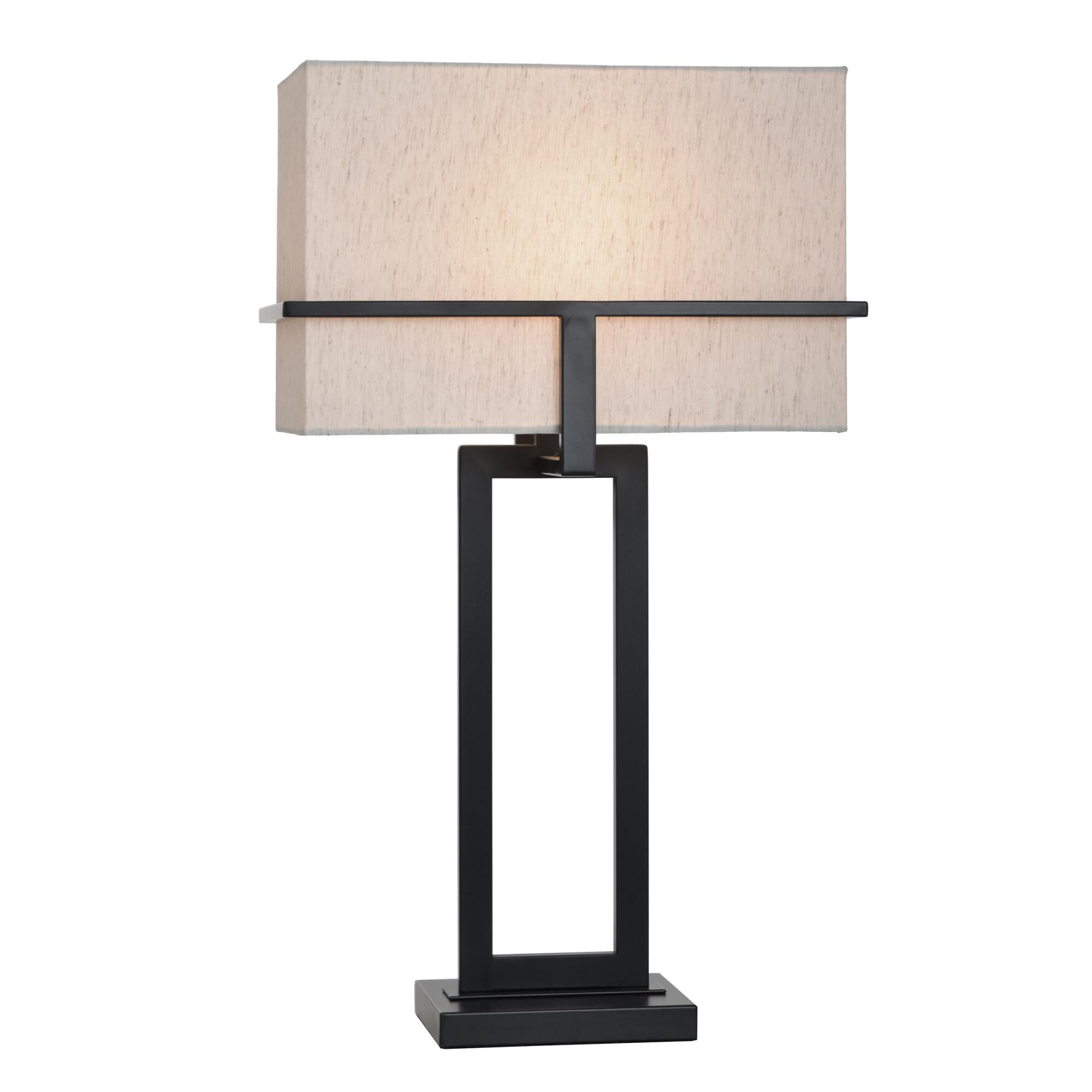 Shown in Black finish and Beige shade