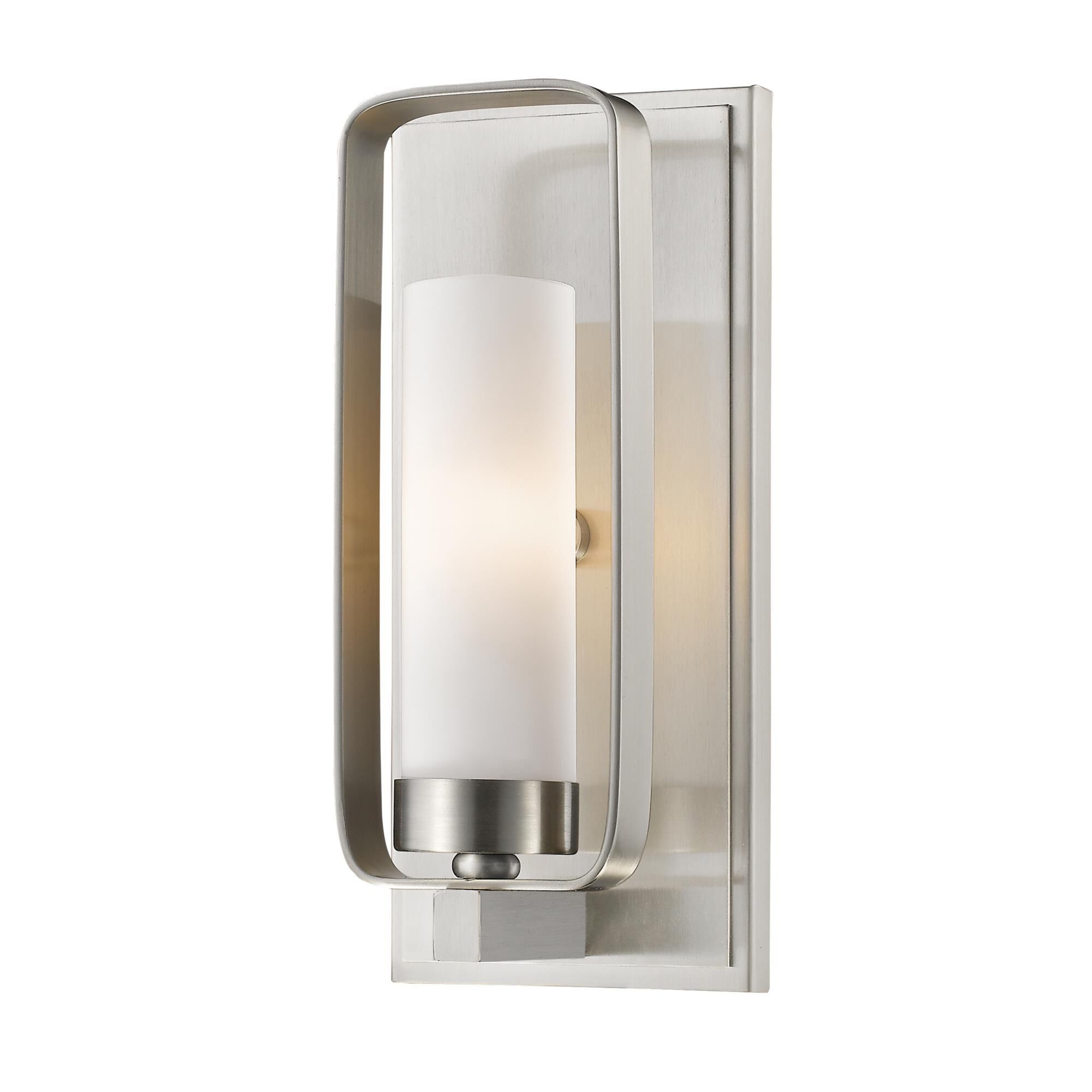 Shown in Brushed Nickel finish and Glass shade