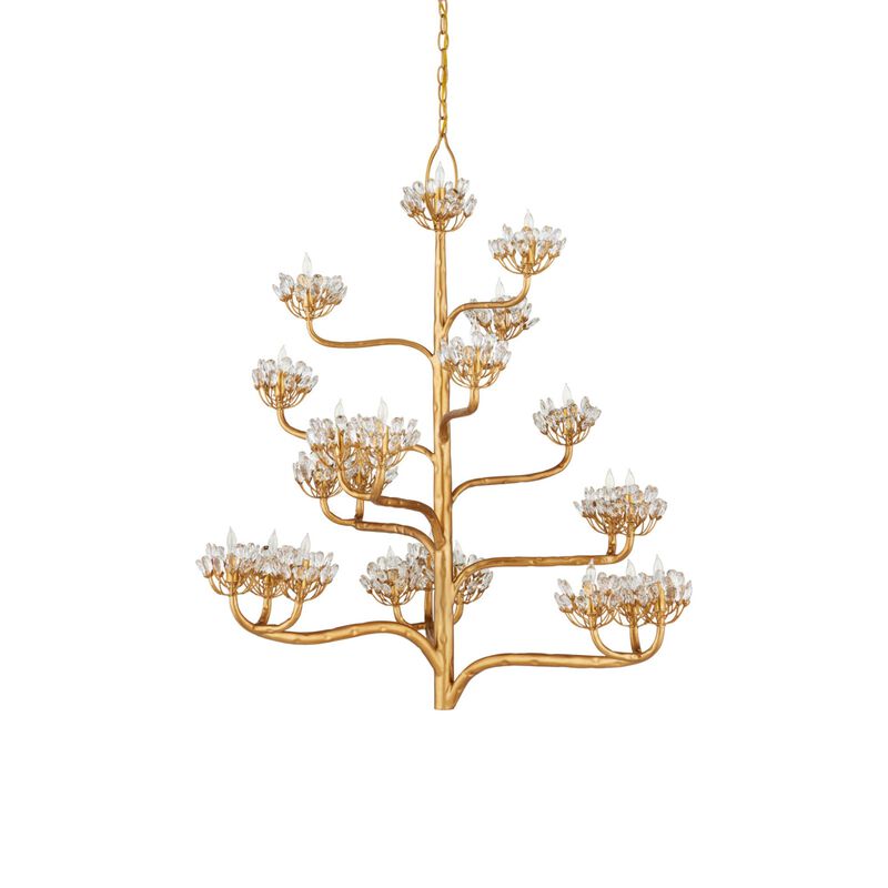 Agave Americana 42 Inch 22 Light Chandelier by Currey and Company